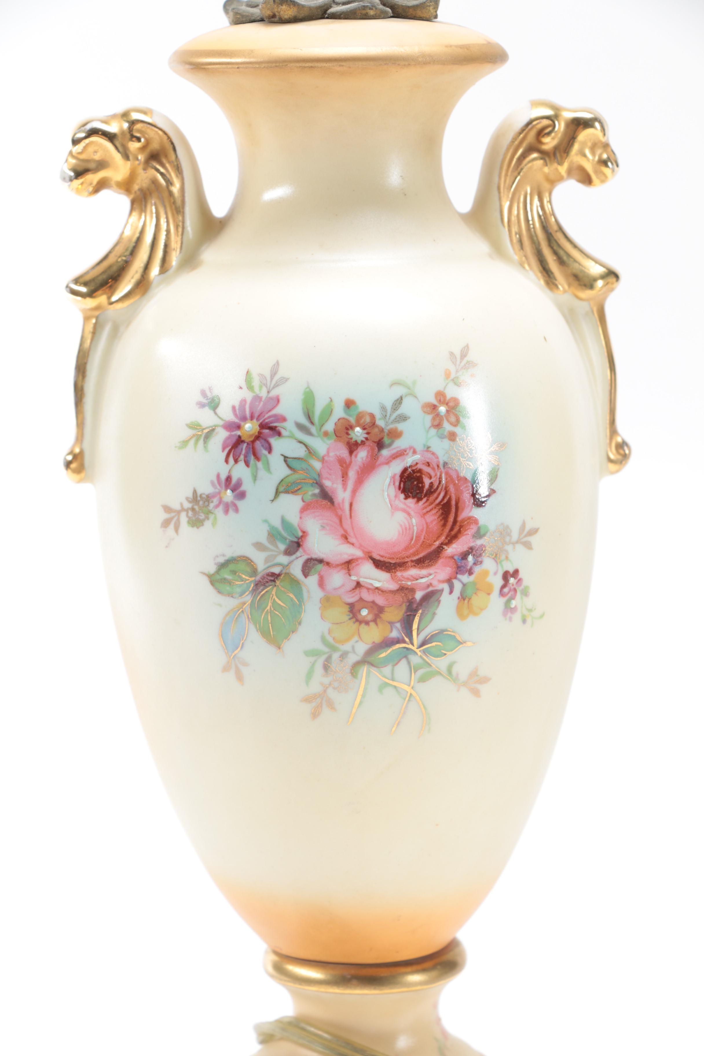 Floral Porcelain Table Lamps