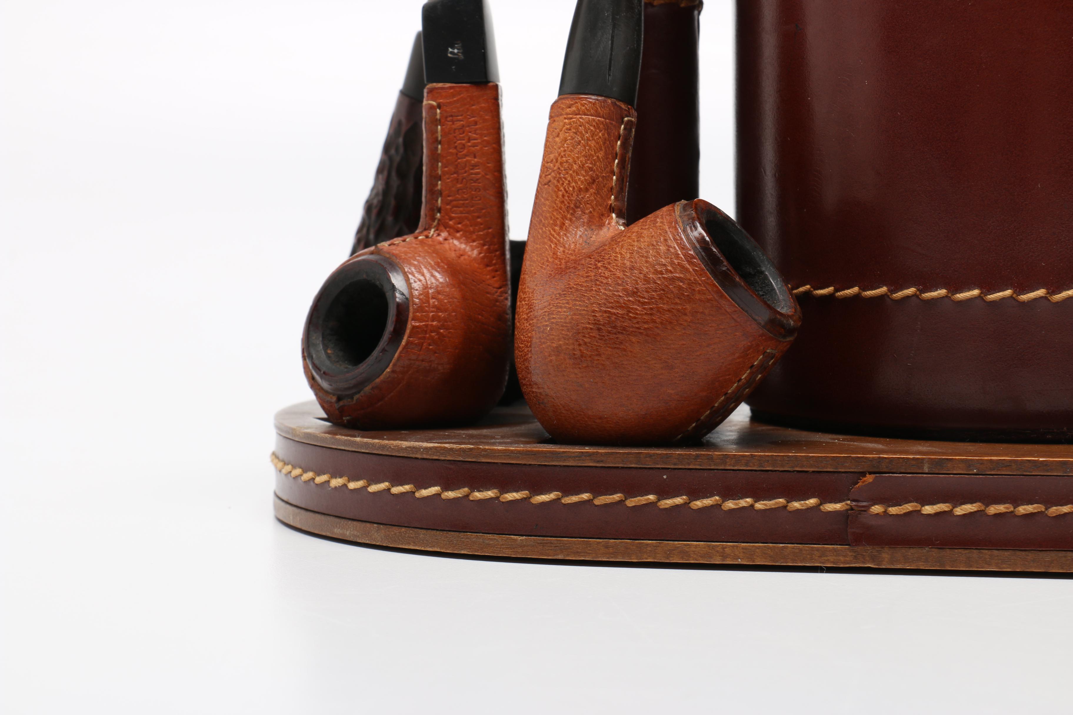 Pipes And Pipe Stand With Jar