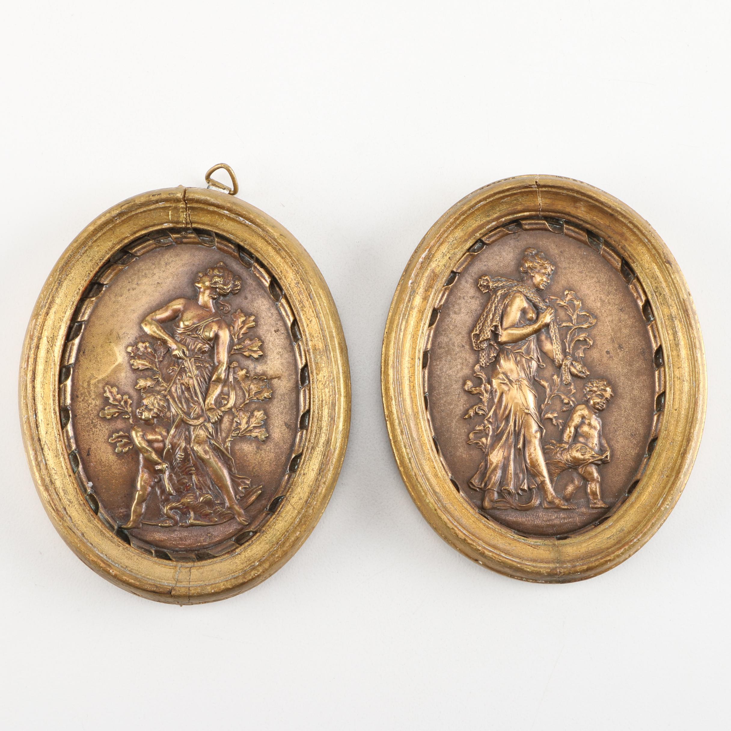 Pair of Embossed Plates