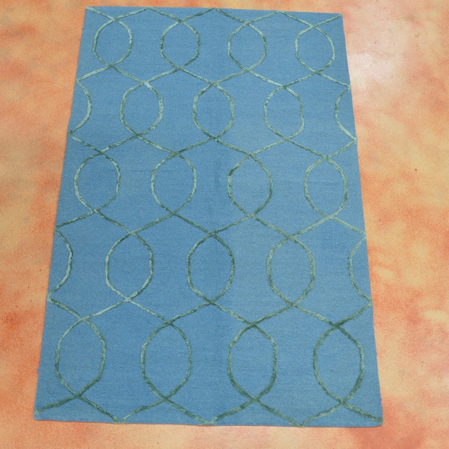 Machine Made Contemporary Indian Area Rug