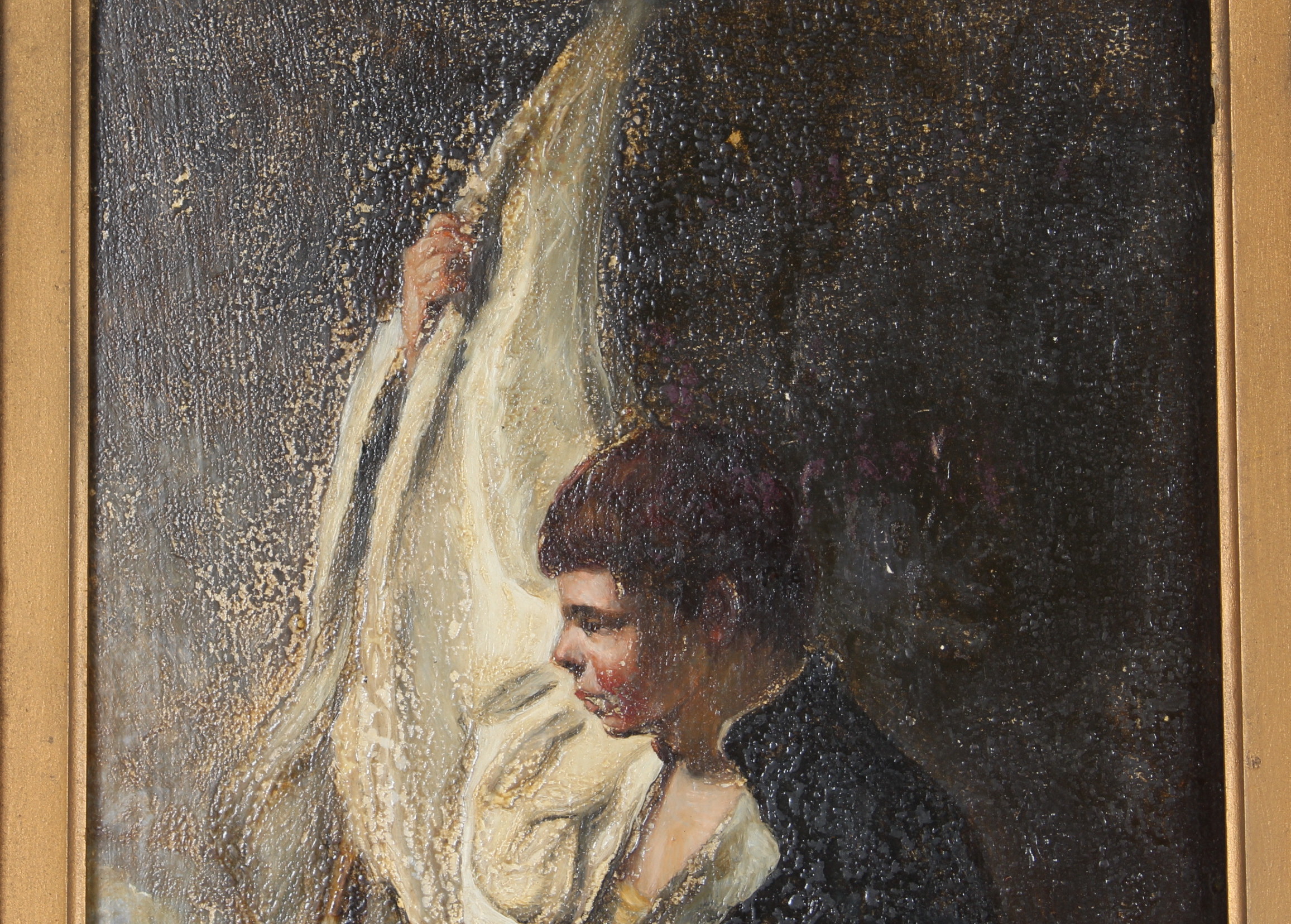 Oil on Board Portrait of a Young Soldier