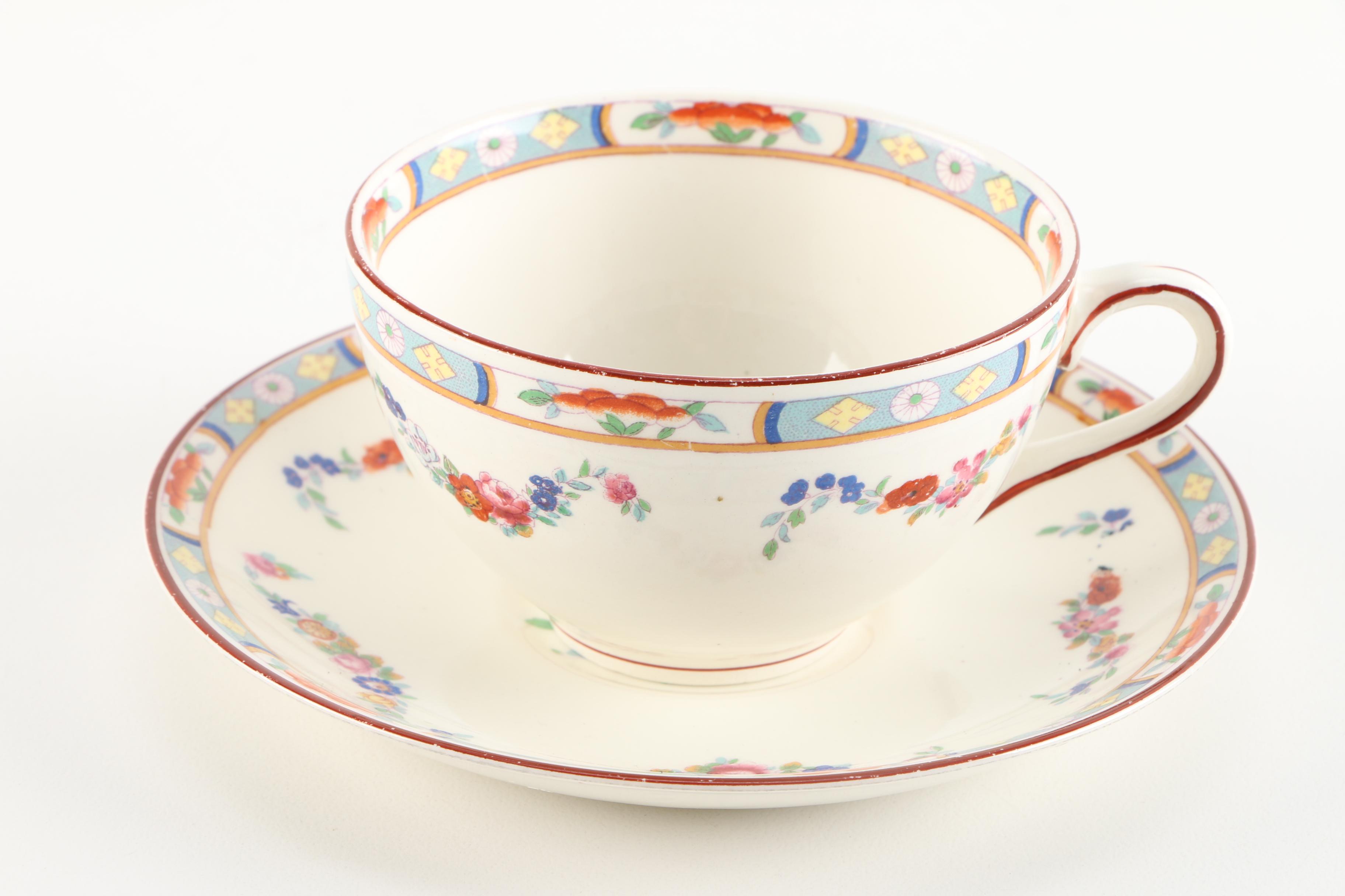 J & G Meakin Tea Cup and Saucers