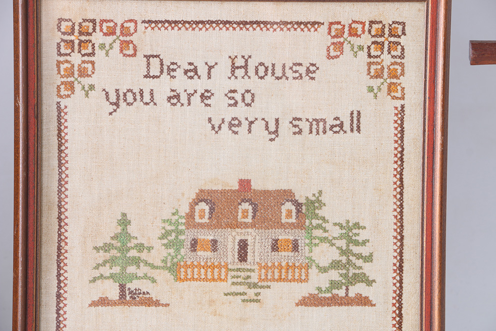 Three Mid-Century "Home" Cross Stitch Samplers