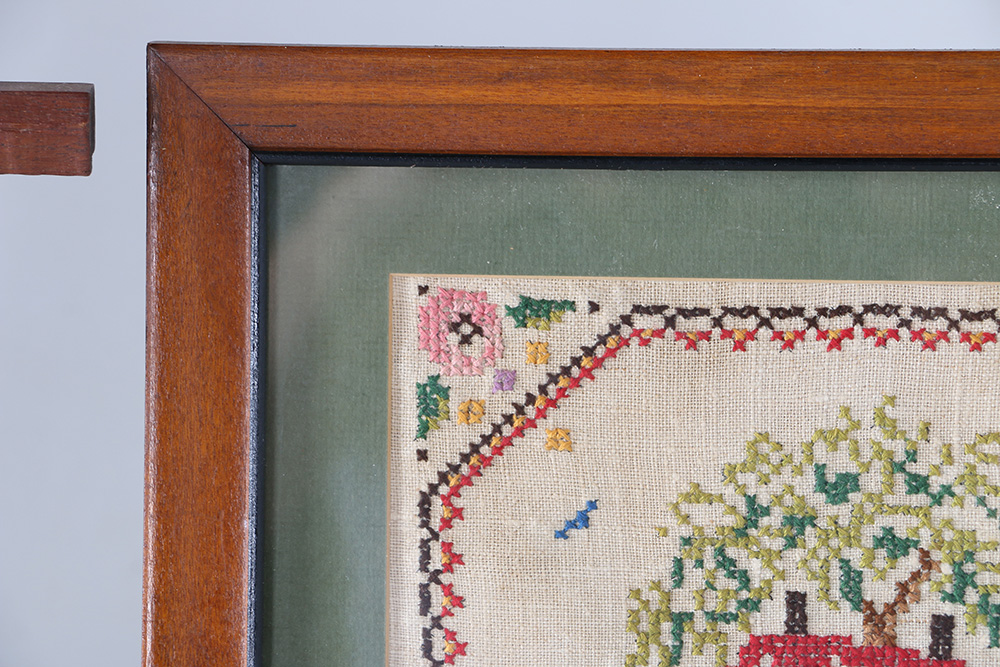 Three Mid-Century "Home" Cross Stitch Samplers