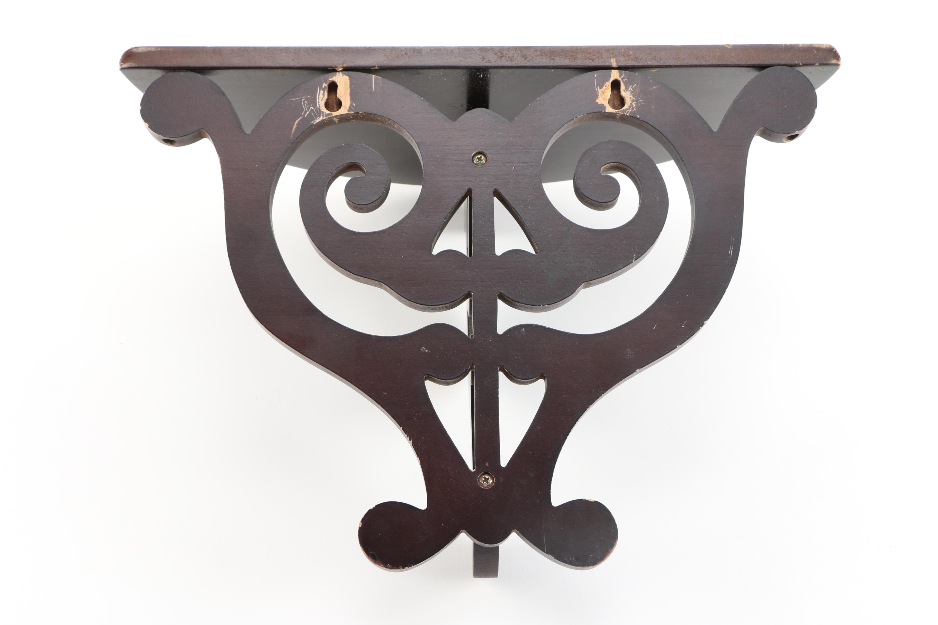 Ornate Wooden Accent Shelf