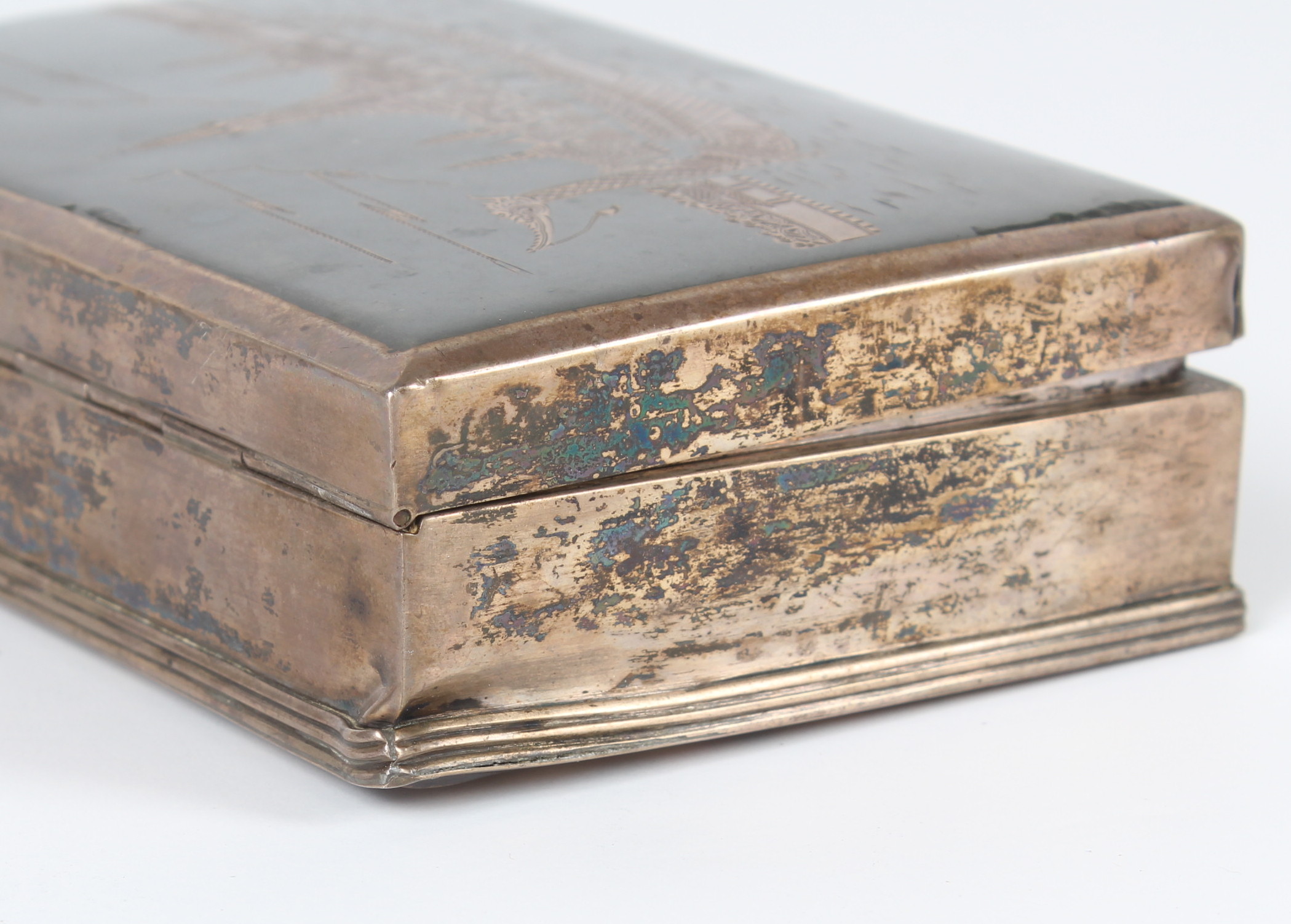 Thai Sterling Silver and Wood Cigar Box