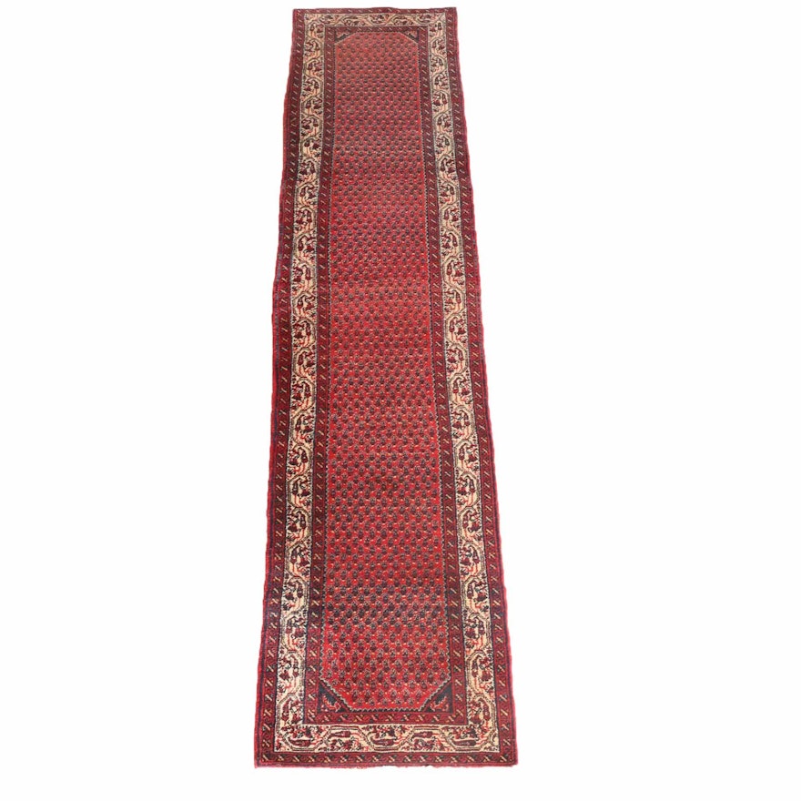 Hand-Knotted Persian Serebend Runner