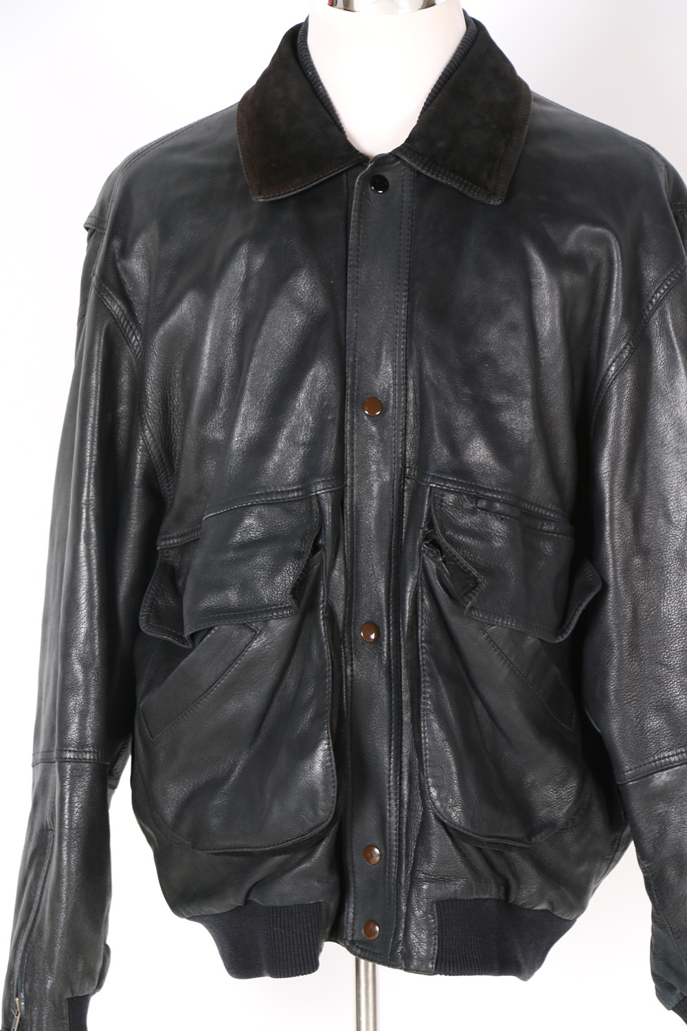 Men's Ferragamo Black Leather Jacket