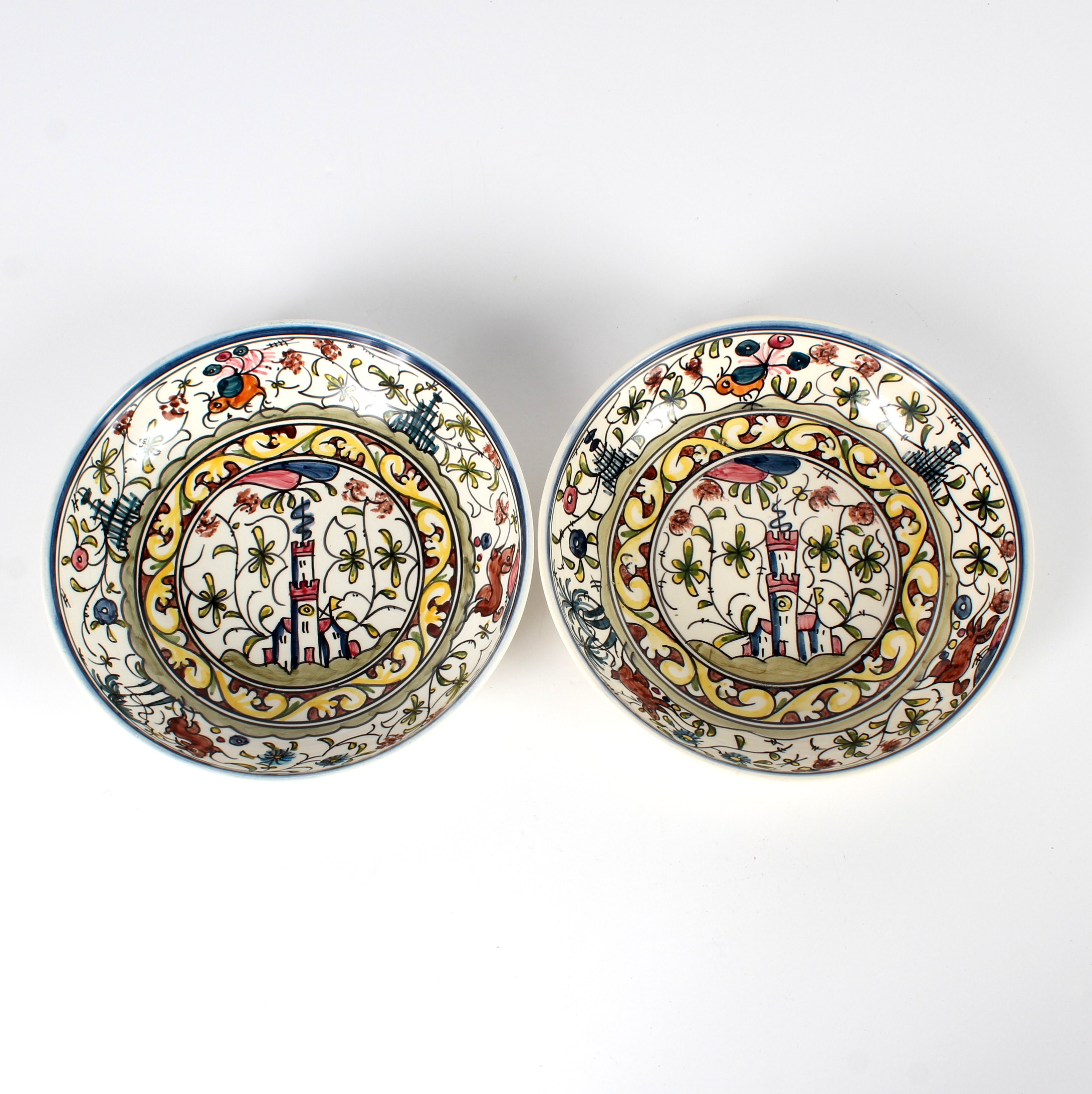 Pair of Hand-Painted Williams Sonoma Bowls