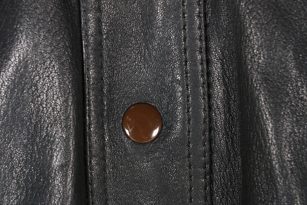 Men's Ferragamo Black Leather Jacket