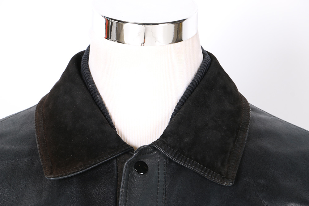 Men's Ferragamo Black Leather Jacket