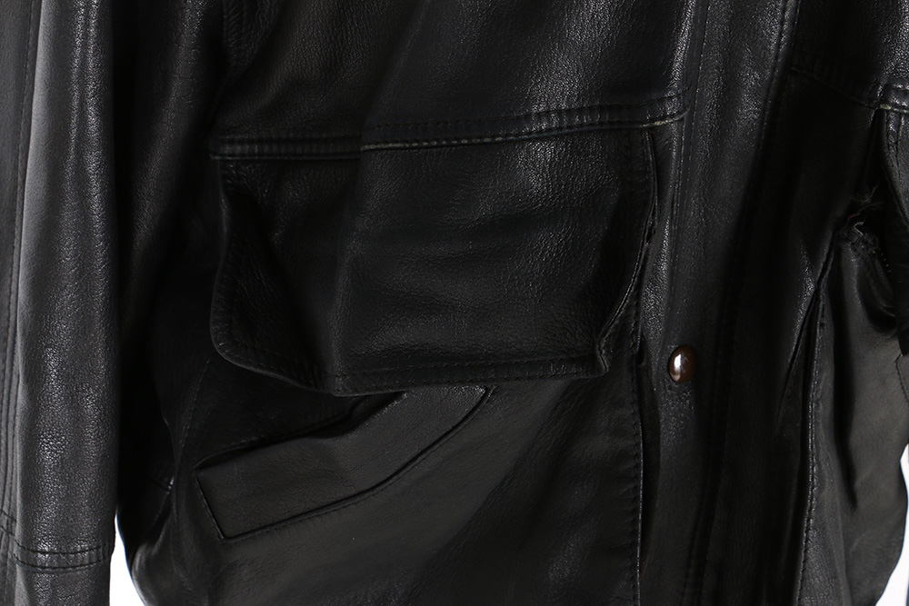 Men's Ferragamo Black Leather Jacket