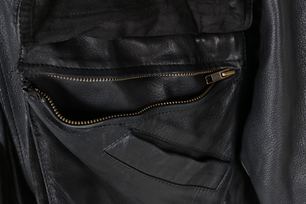 Men's Ferragamo Black Leather Jacket