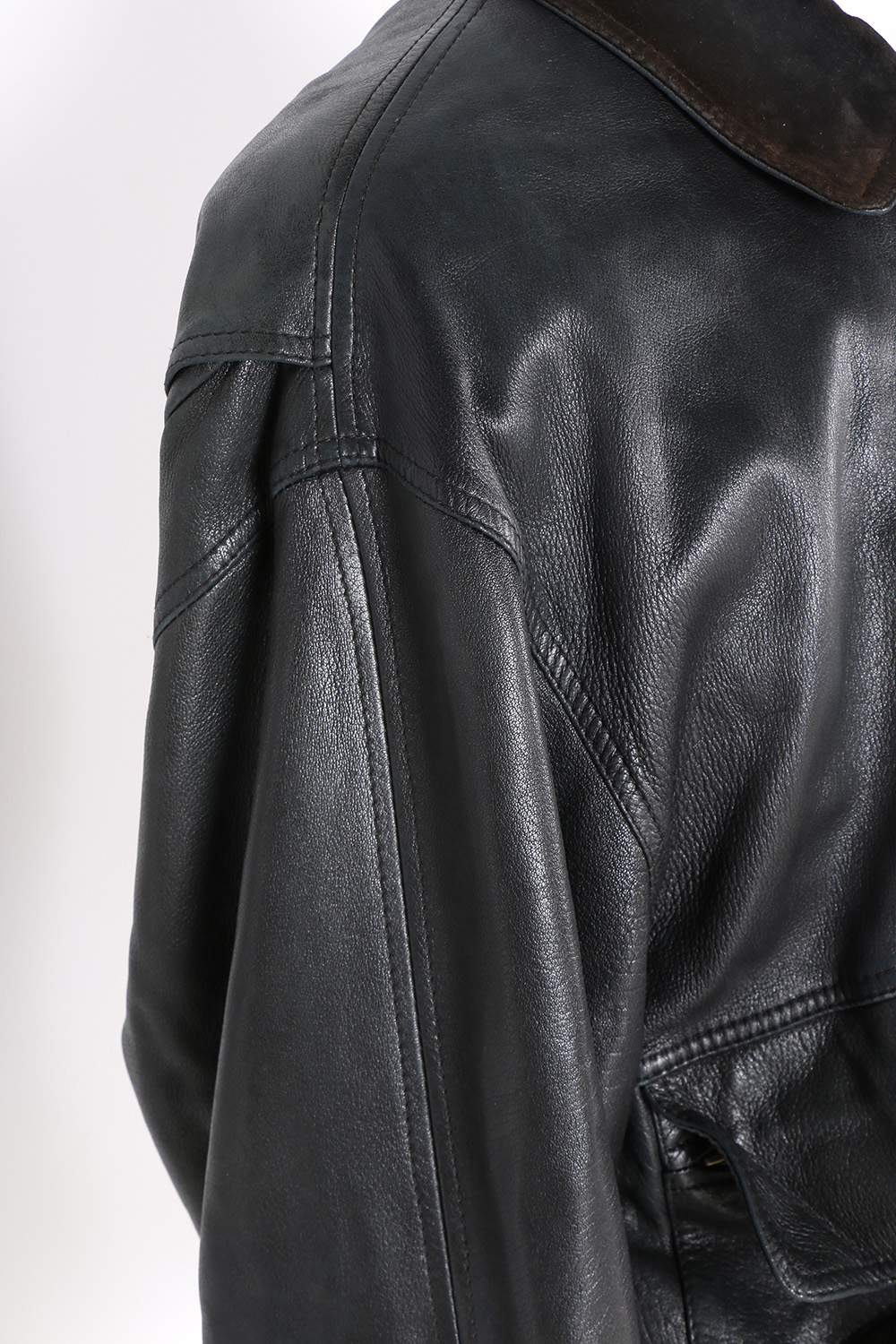 Men's Ferragamo Black Leather Jacket