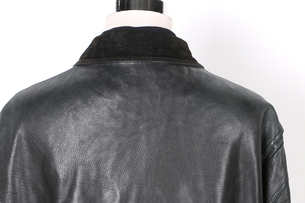 Men's Ferragamo Black Leather Jacket