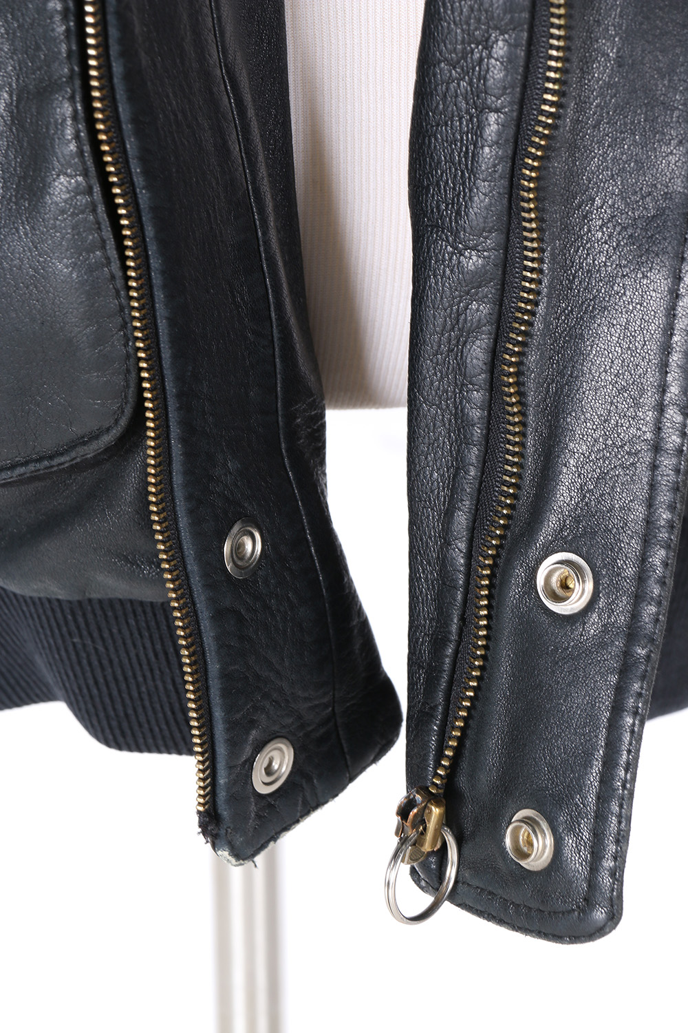 Men's Ferragamo Black Leather Jacket