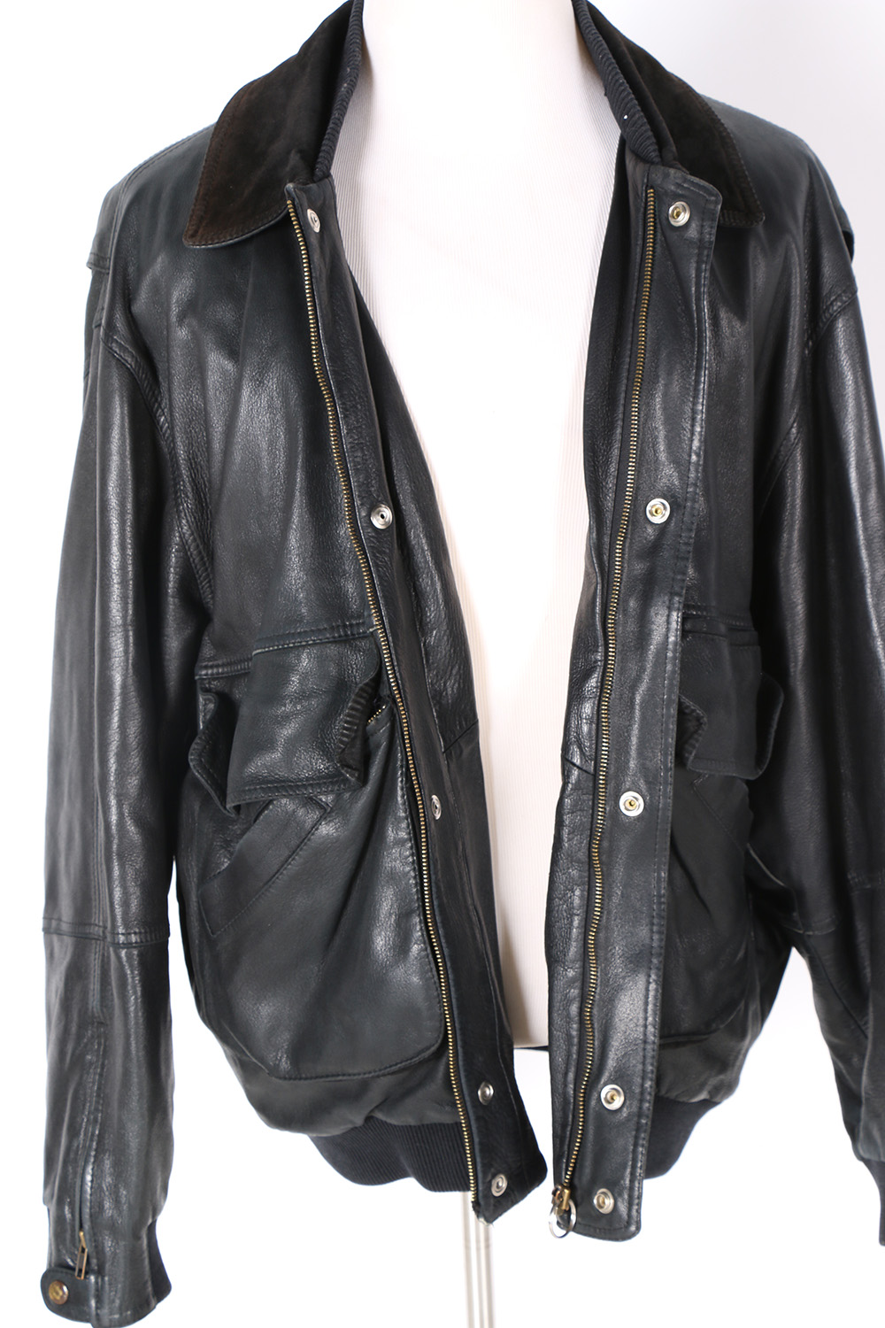 Men's Ferragamo Black Leather Jacket