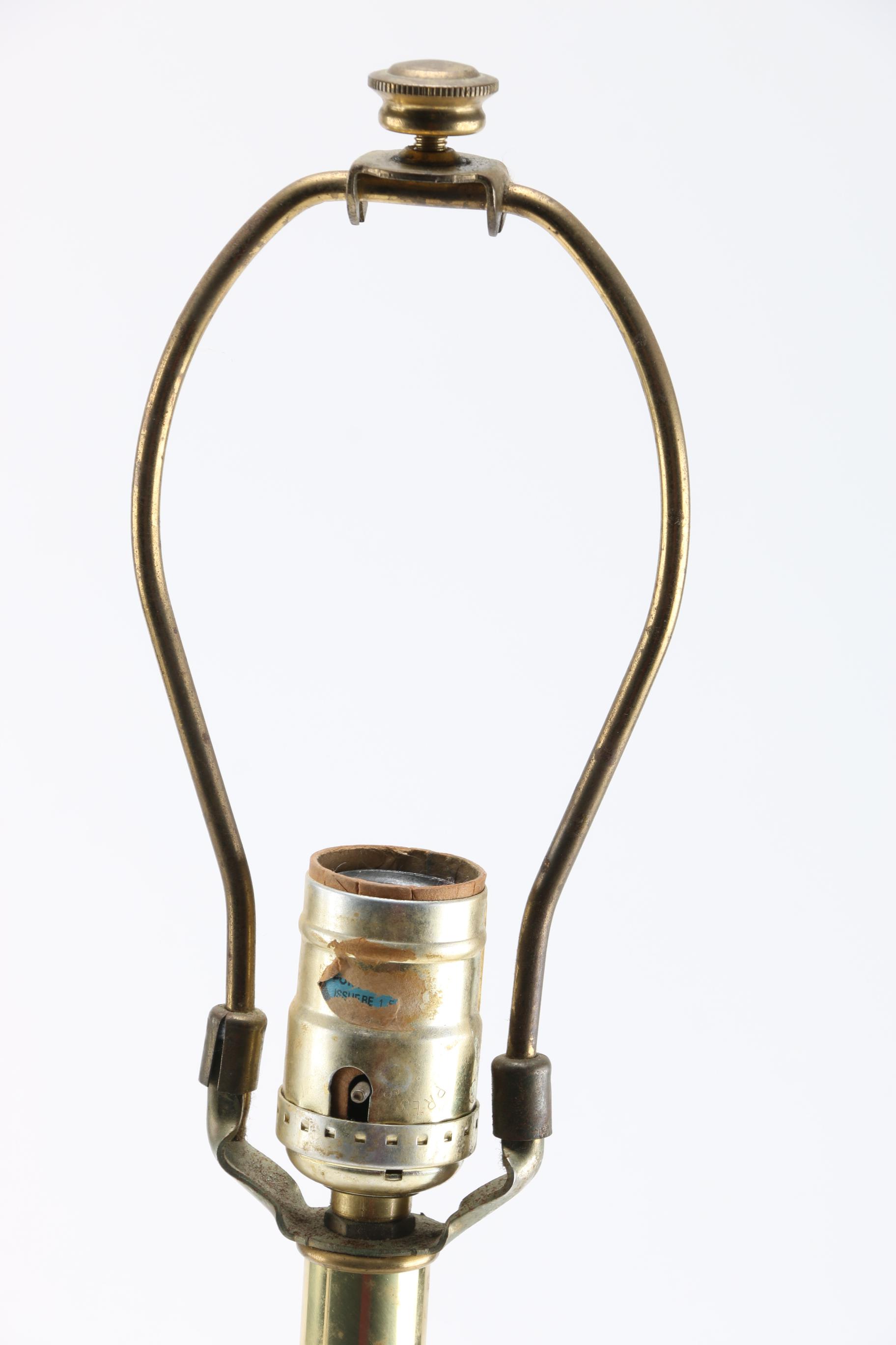 Brass and Marbleized Buffet Lamps