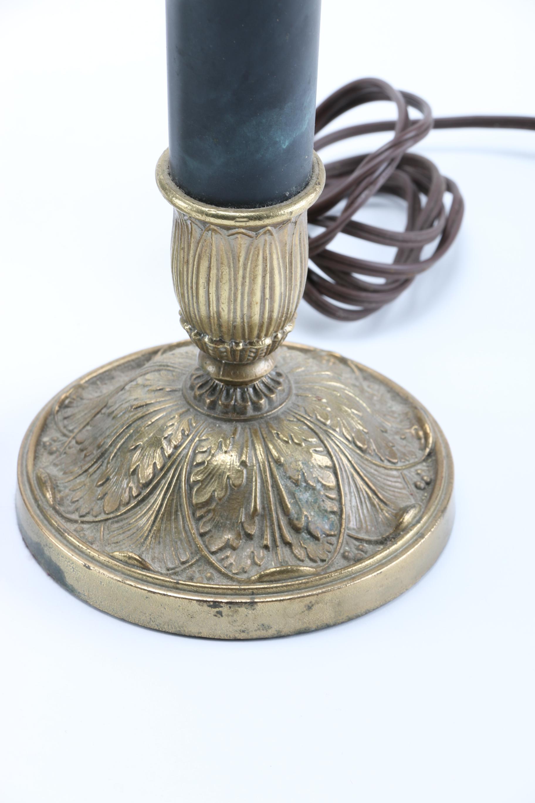 Brass and Marbleized Buffet Lamps