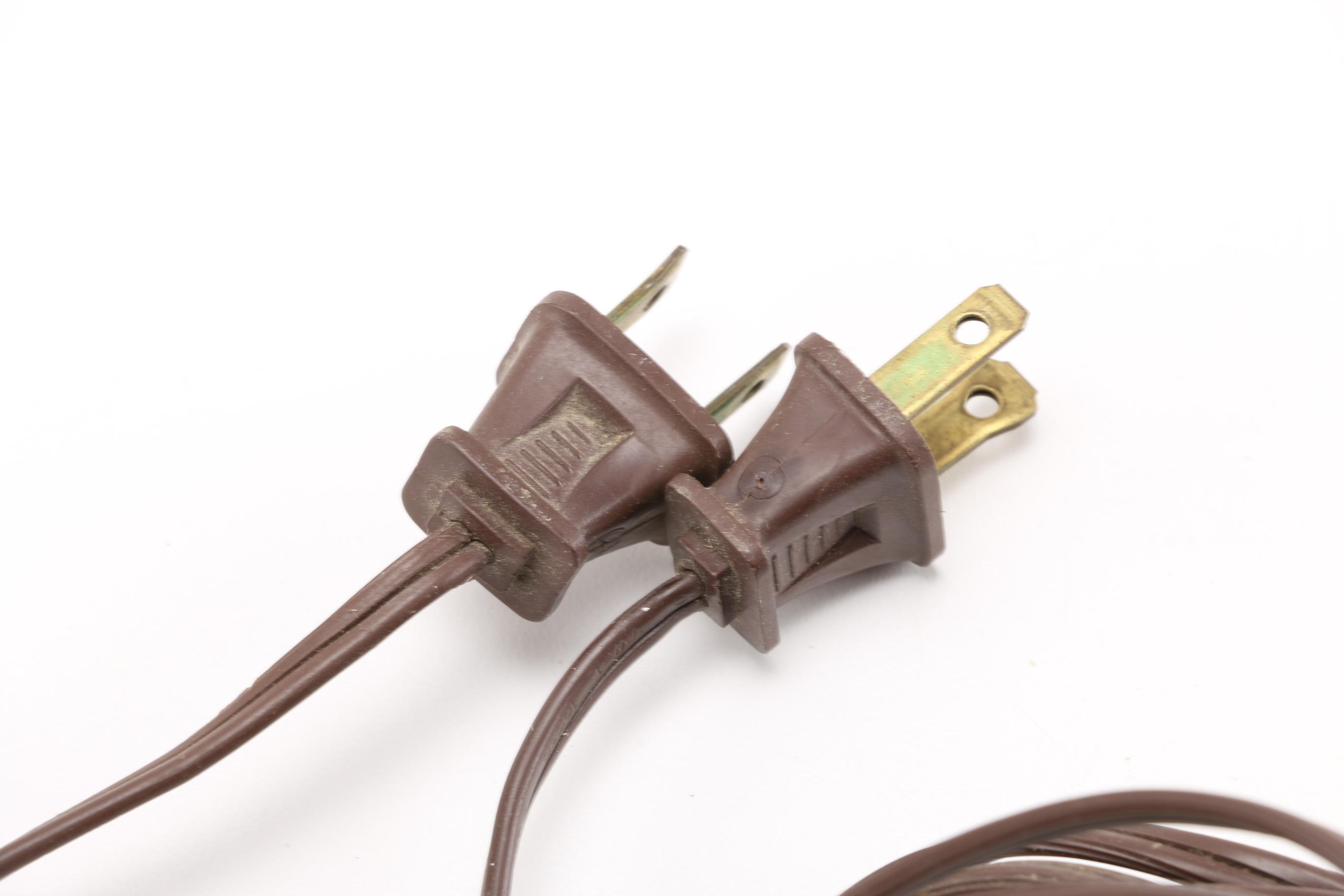 Brass and Marbleized Buffet Lamps