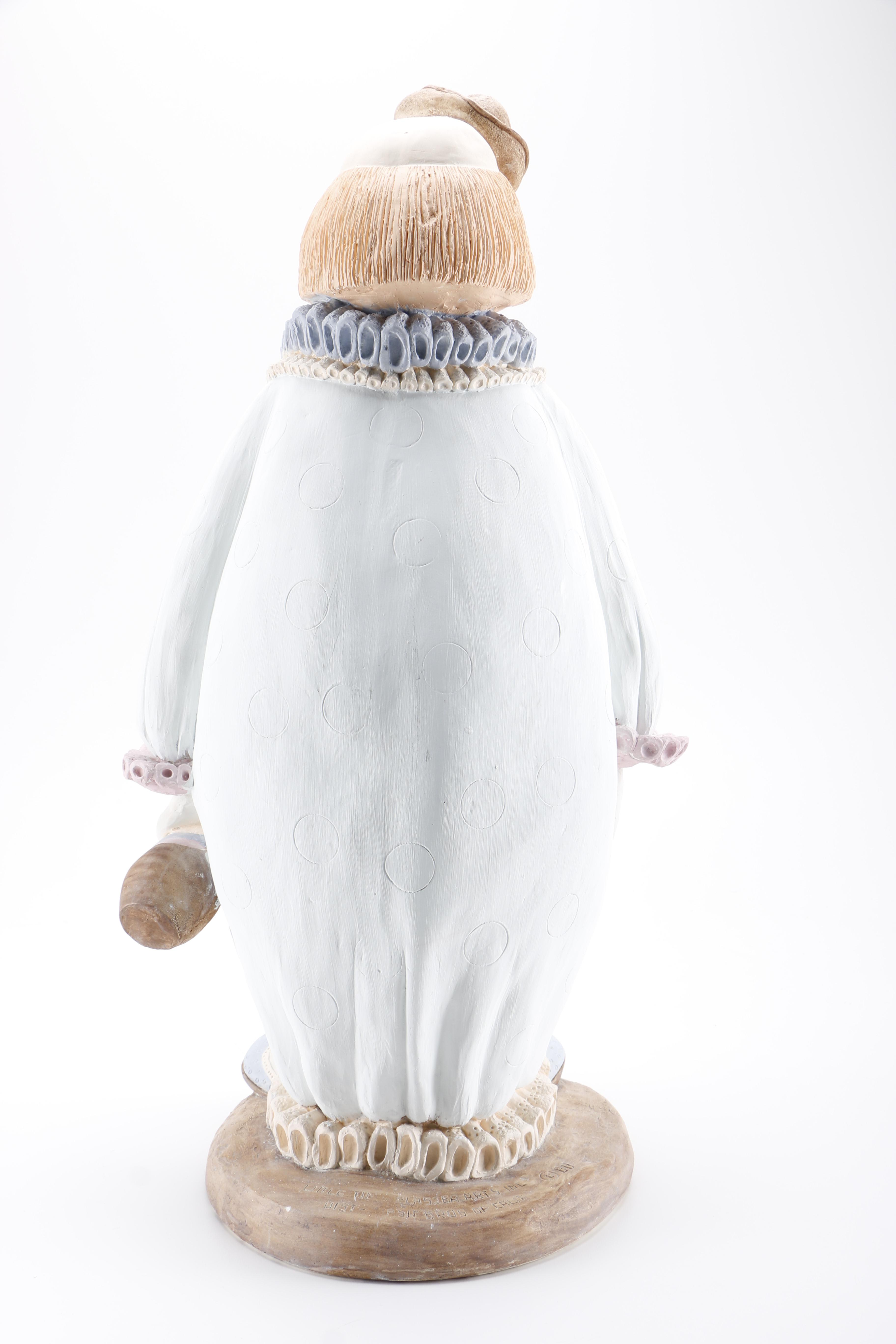 Plaster Clown Statuette