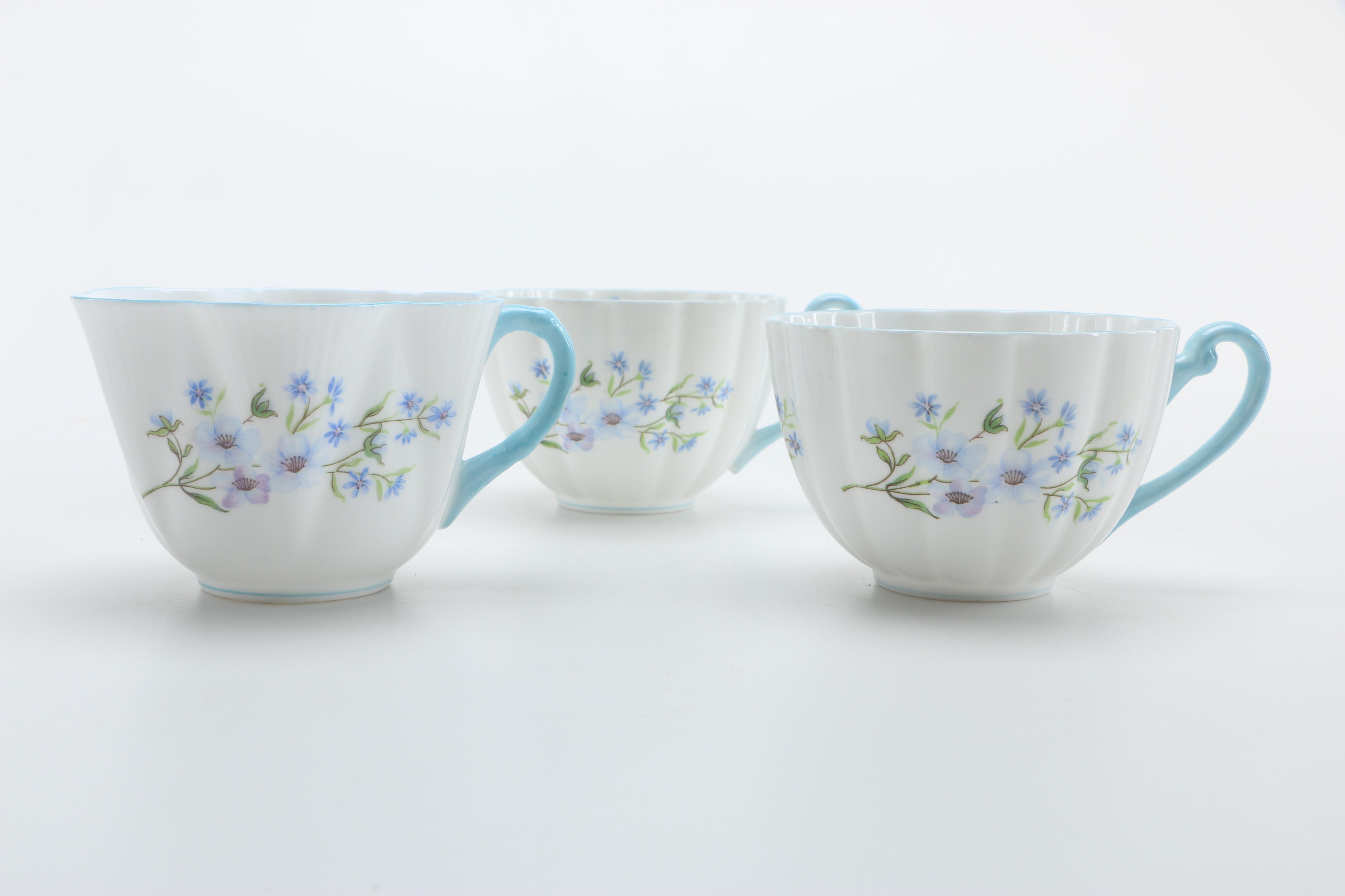 Shelley Fine Bone China Teacups and Saucers