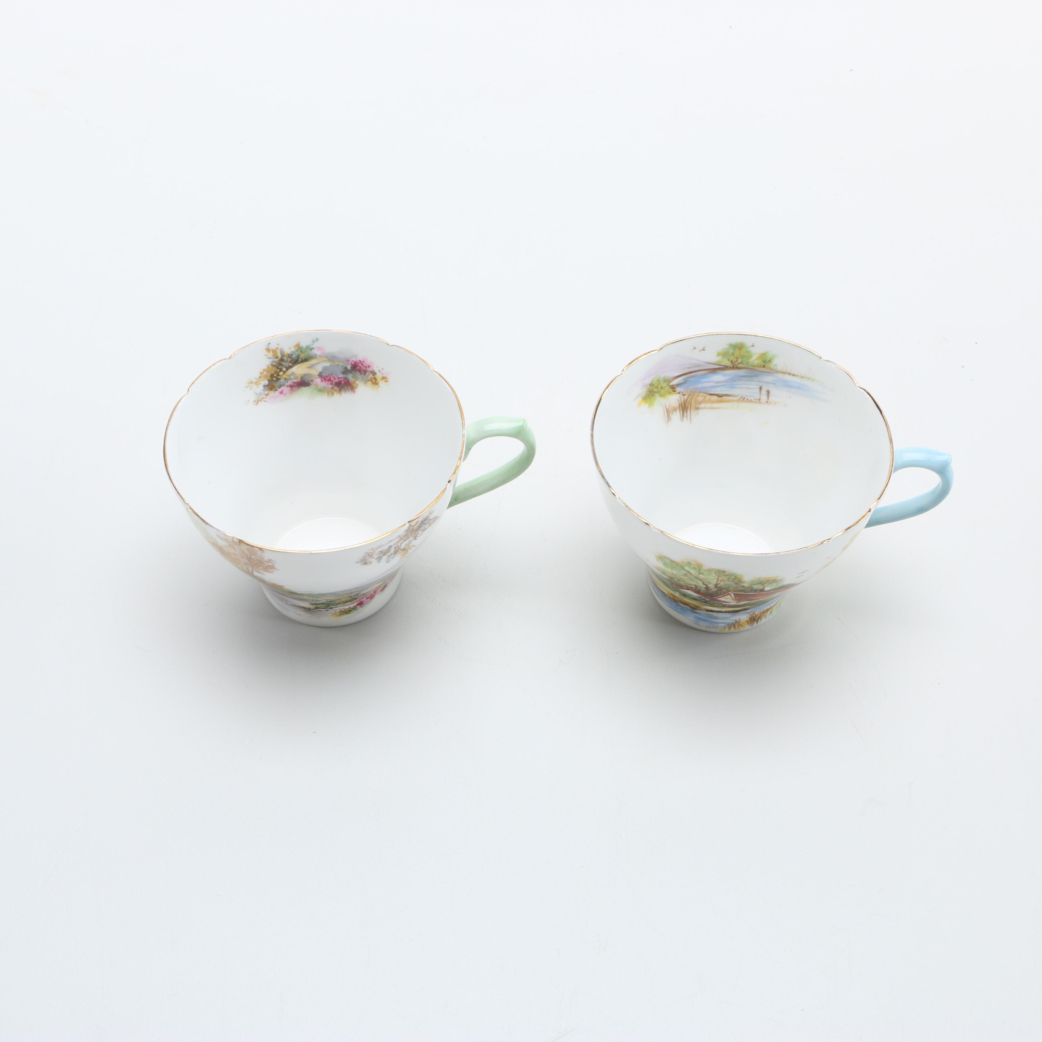 Shelley Fine Bone China Teacups and Saucers