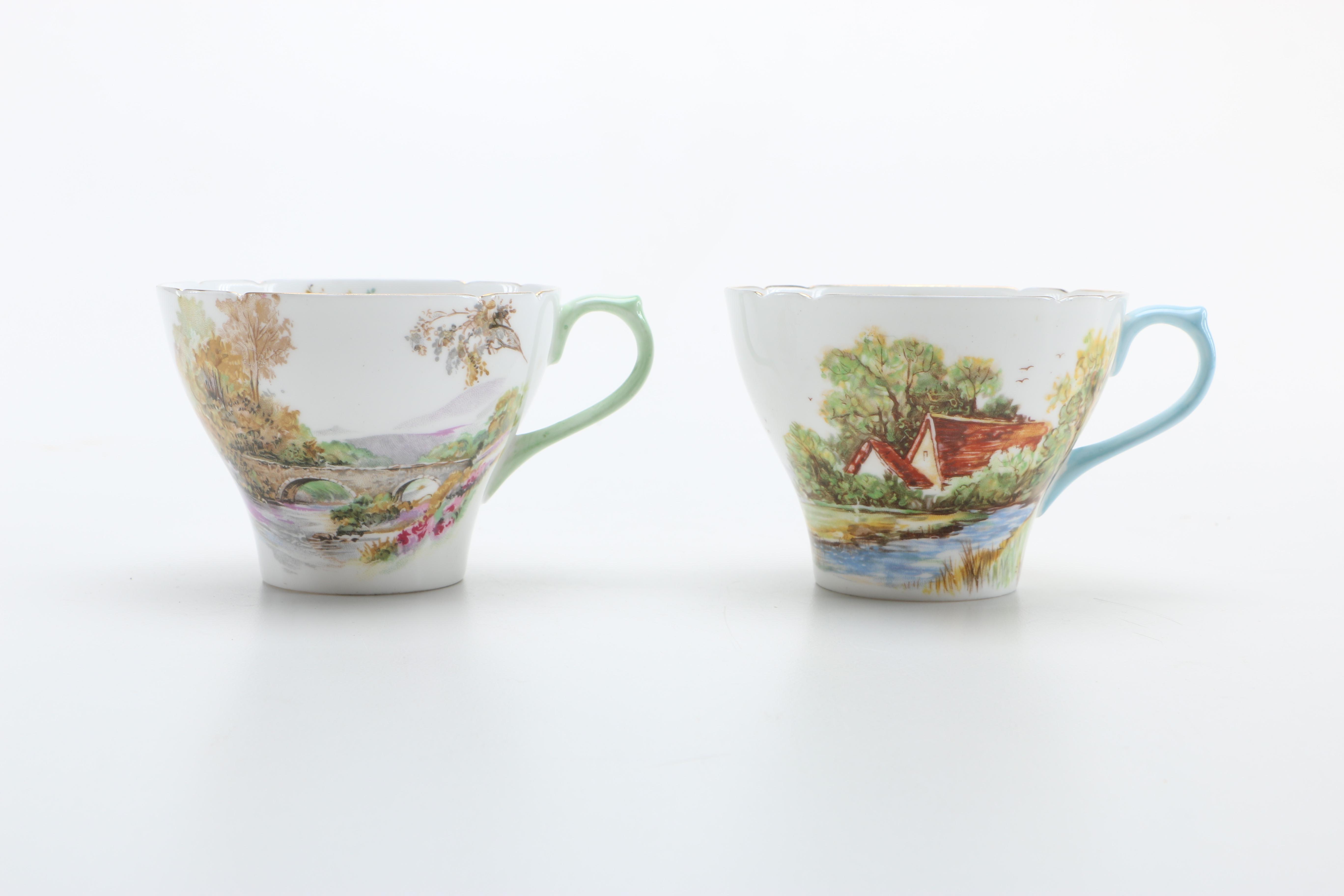 Shelley Fine Bone China Teacups and Saucers