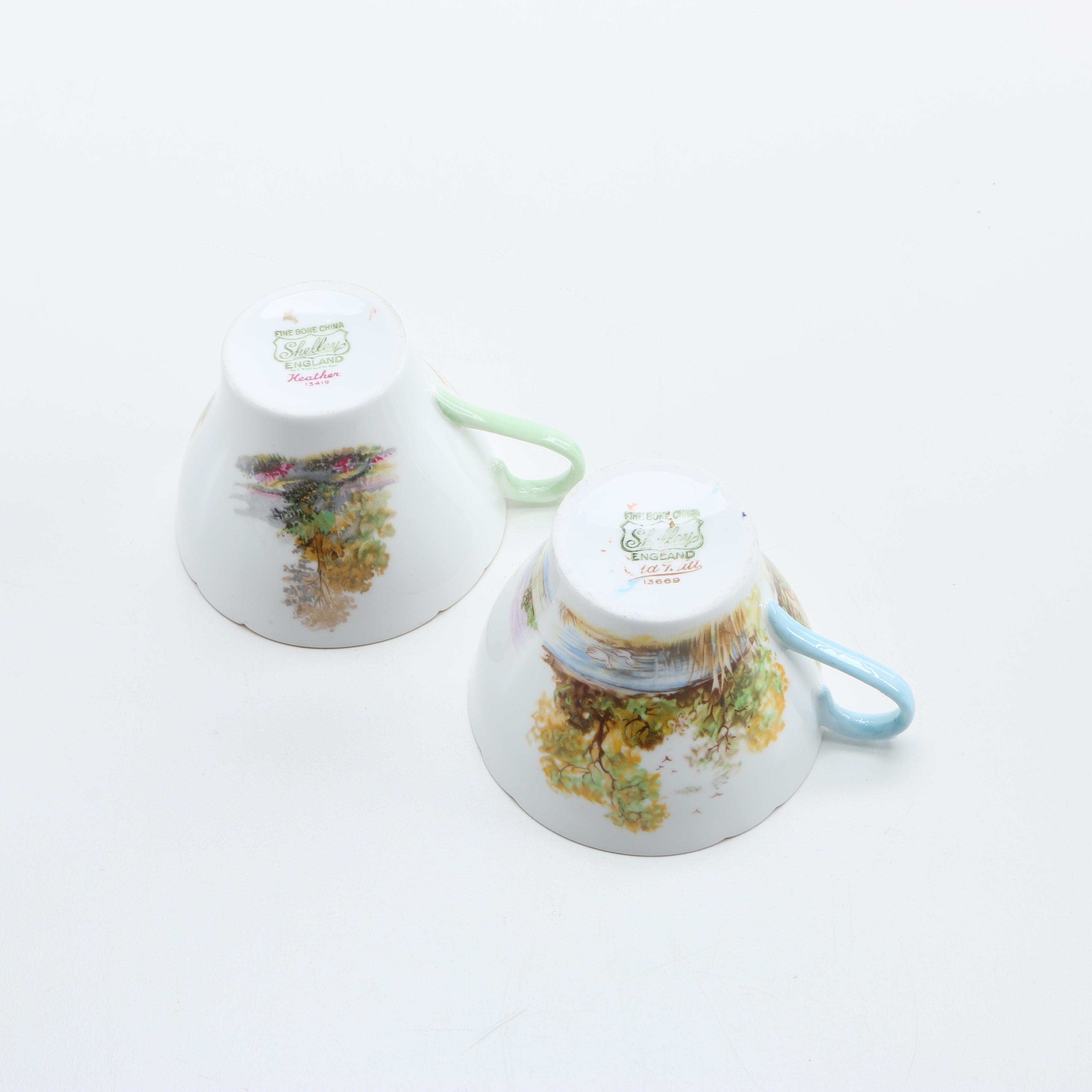 Shelley Fine Bone China Teacups and Saucers