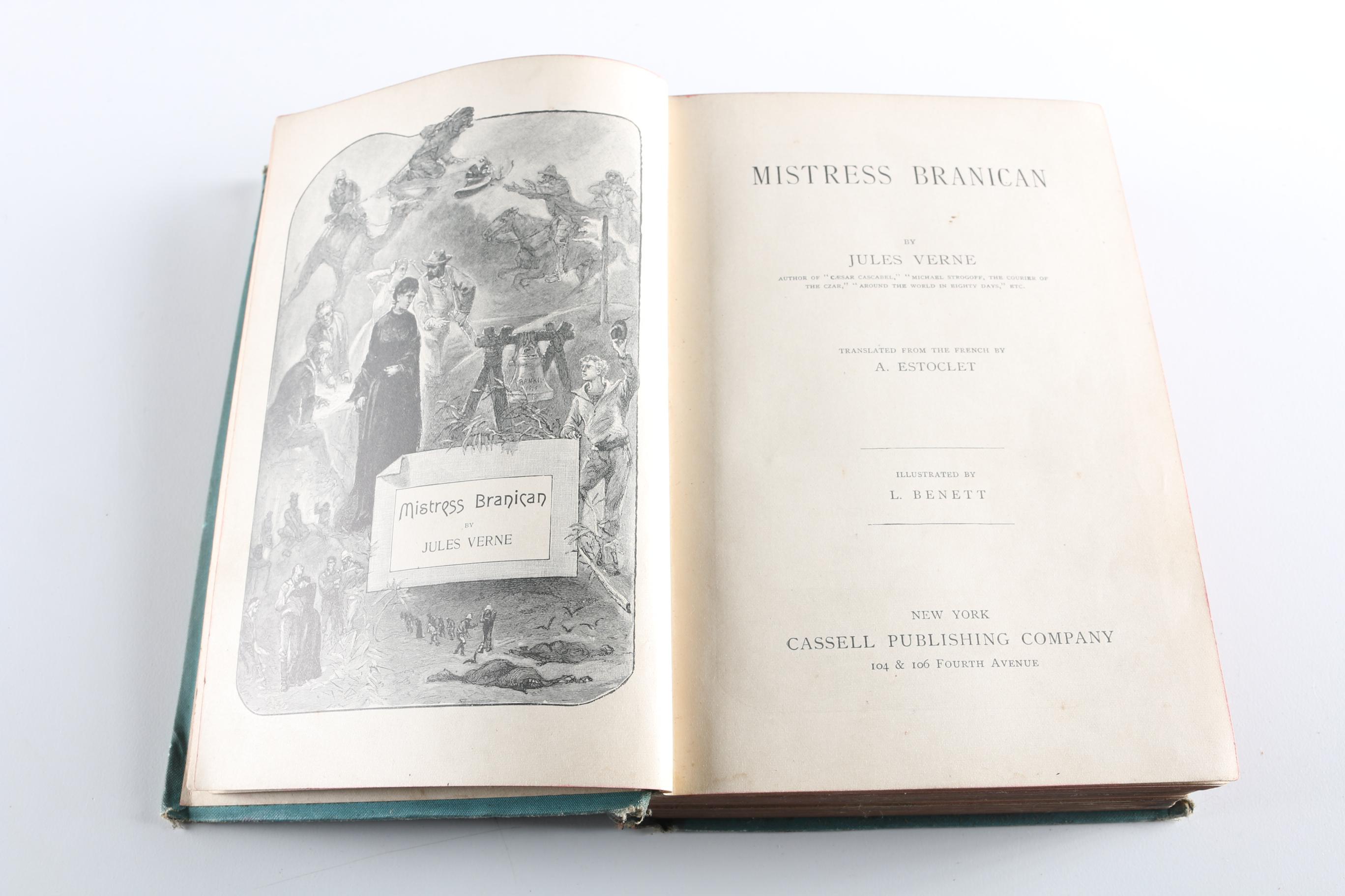1891 First American Edition of "Mistress Branican" by Jules Verne