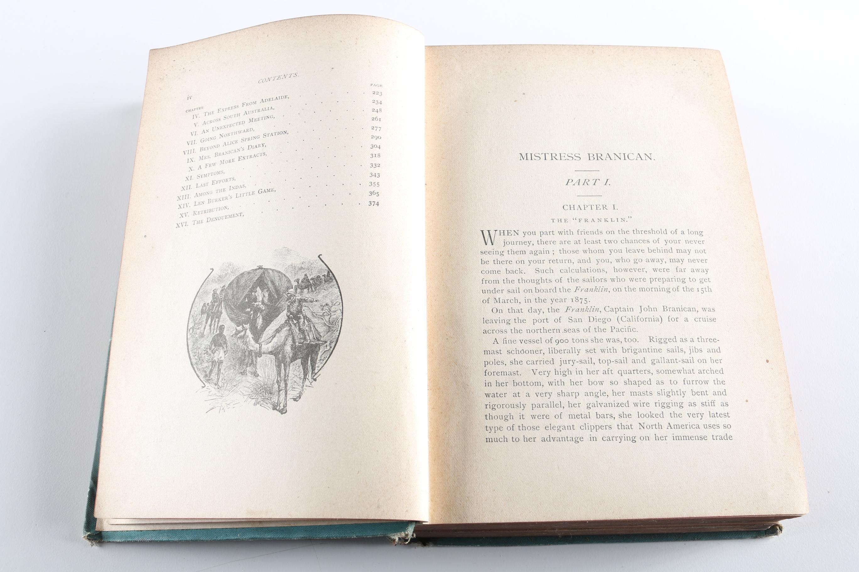1891 First American Edition of "Mistress Branican" by Jules Verne