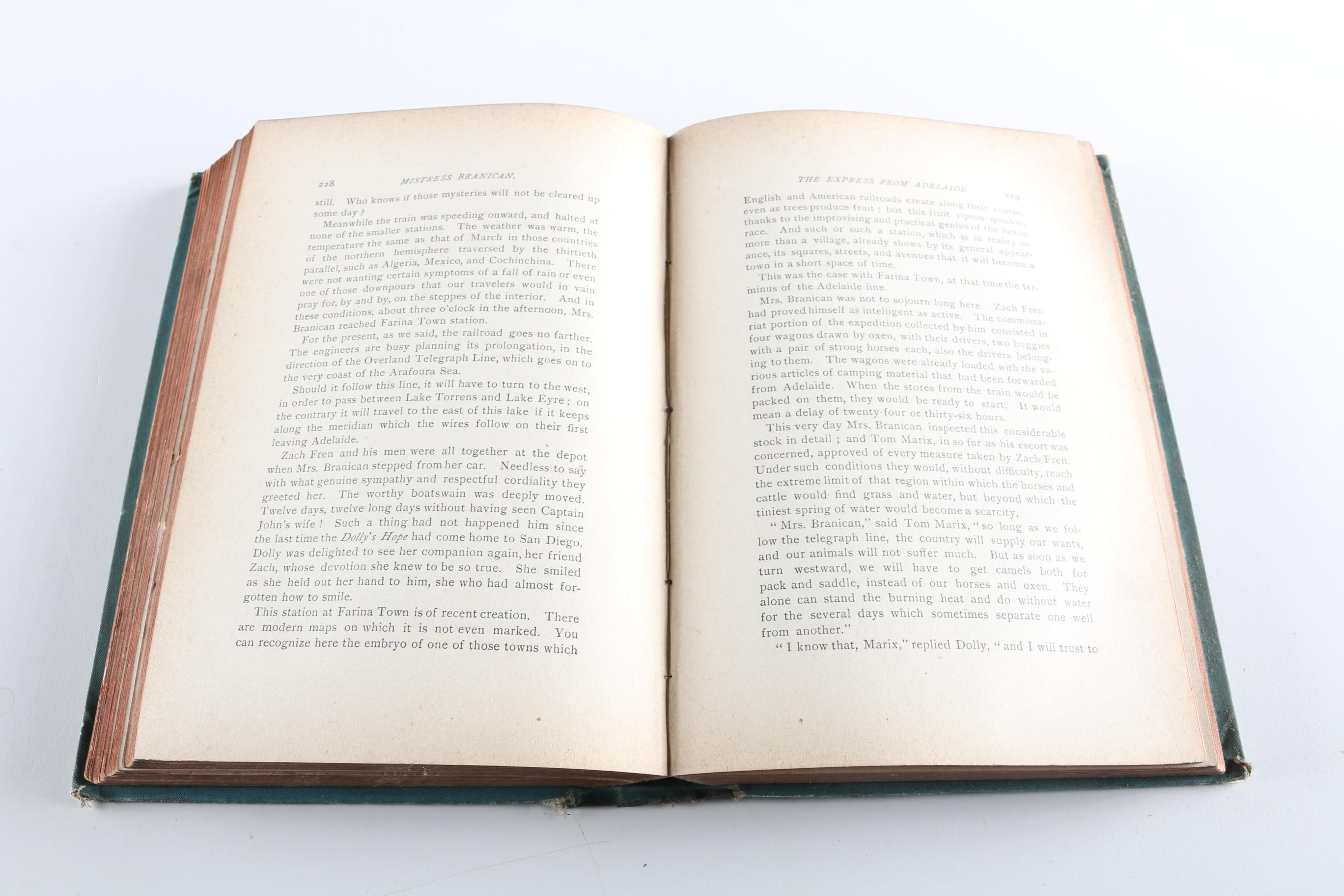 1891 First American Edition of "Mistress Branican" by Jules Verne