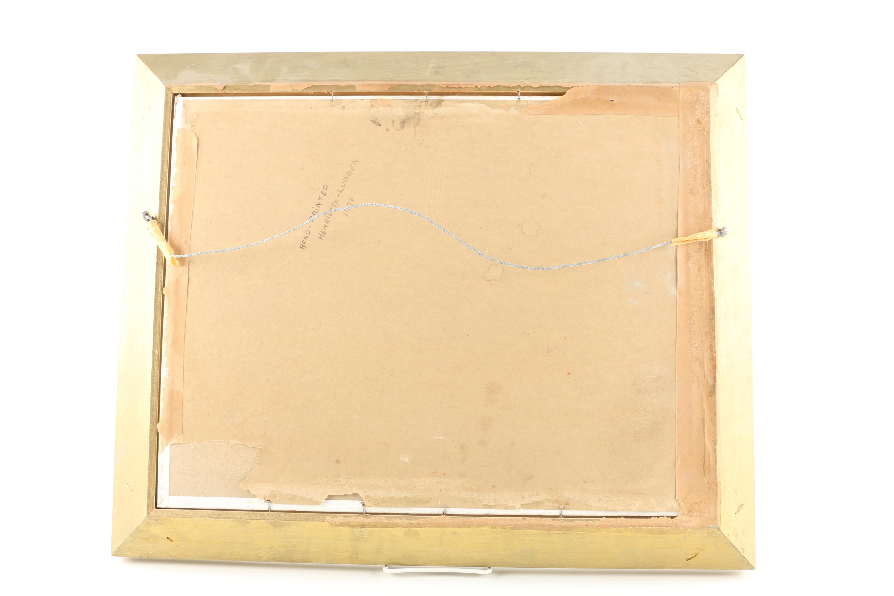 Two Original Folk Art Winter Scenes Signed H. Ludder