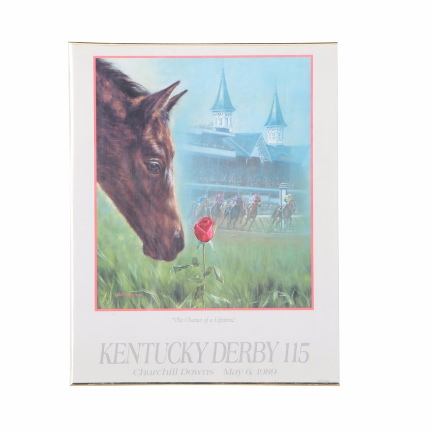 1989 Kentucky Derby "The Chance of a Lifetime" Offset Lithogrpah