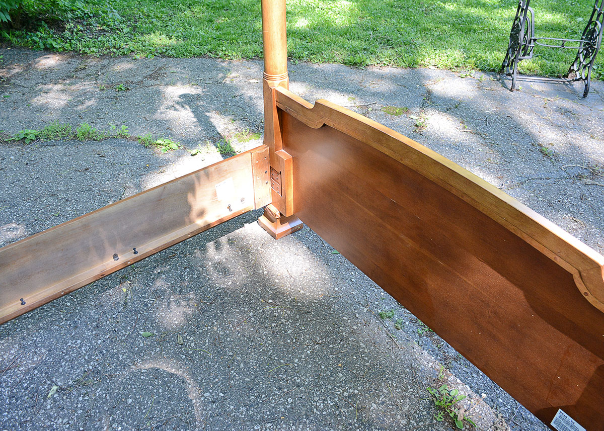 Queen Size Cherry Four Poster Bed Frame by Ashley Furniture