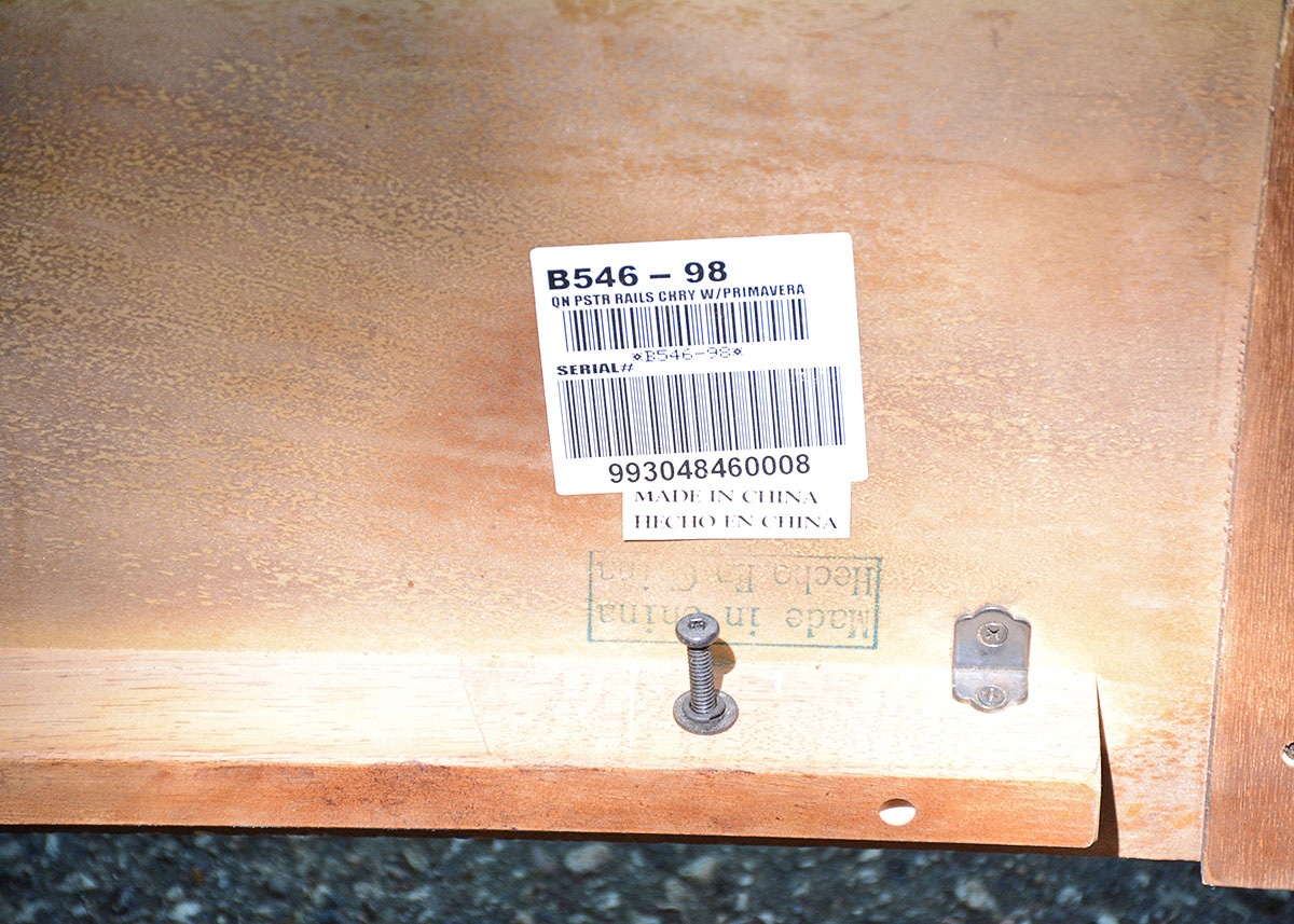 Queen Size Cherry Four Poster Bed Frame by Ashley Furniture