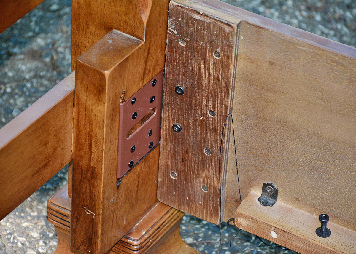 Queen Size Cherry Four Poster Bed Frame by Ashley Furniture