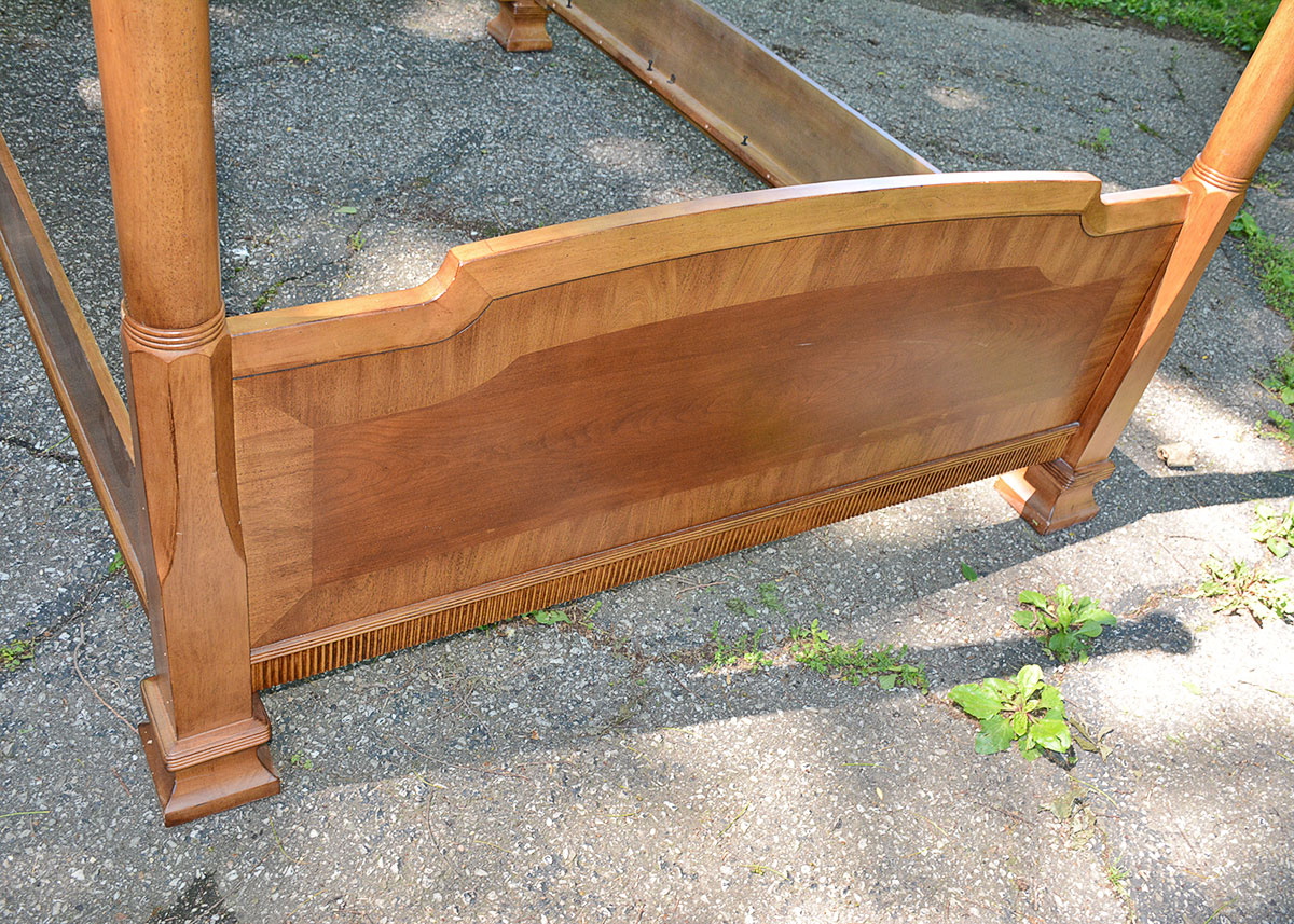 Queen Size Cherry Four Poster Bed Frame by Ashley Furniture