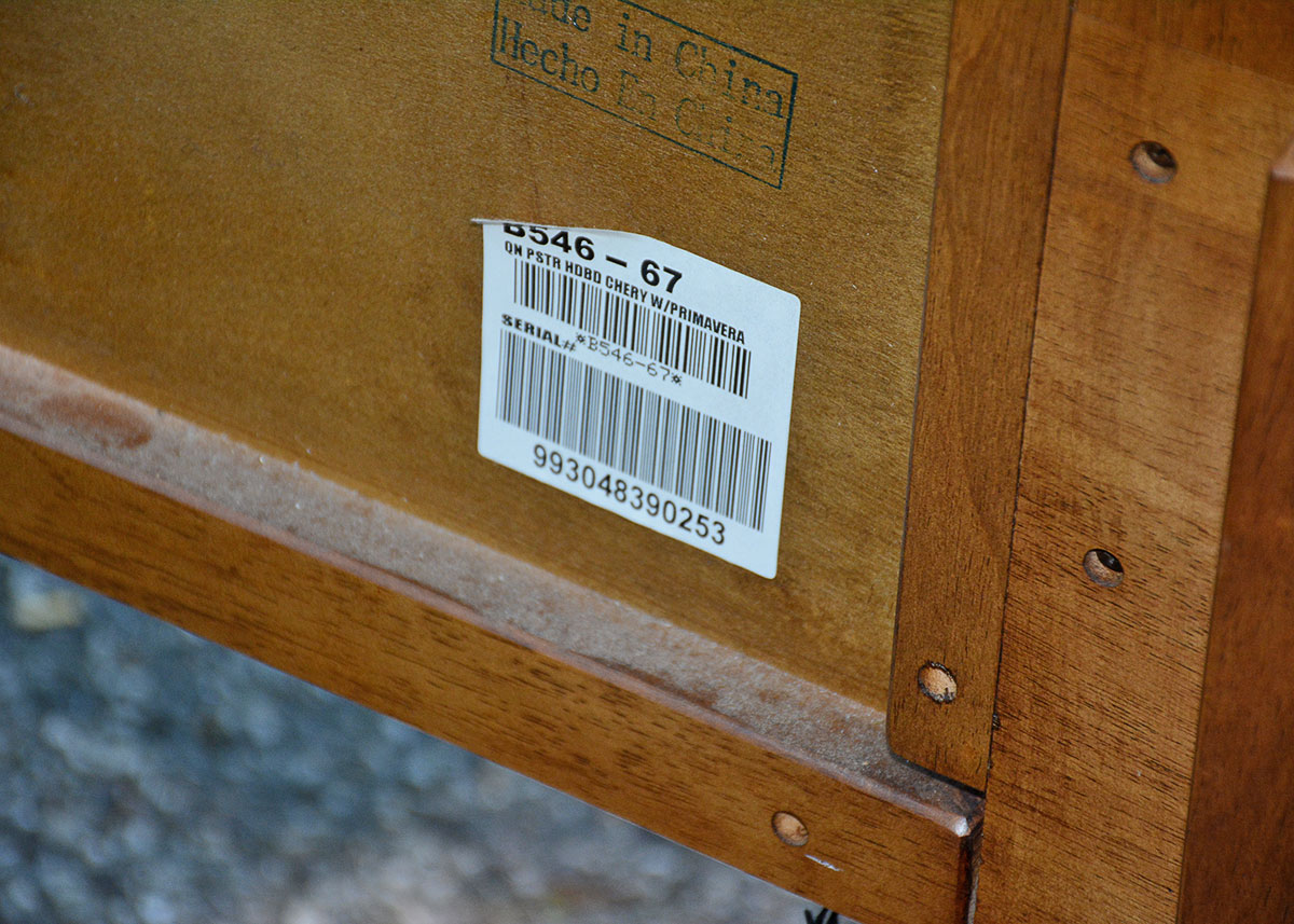 Queen Size Cherry Four Poster Bed Frame by Ashley Furniture