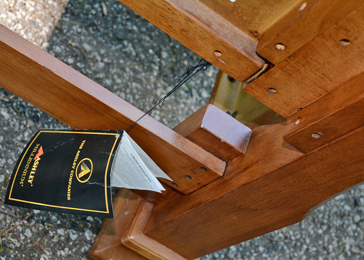 Queen Size Cherry Four Poster Bed Frame by Ashley Furniture