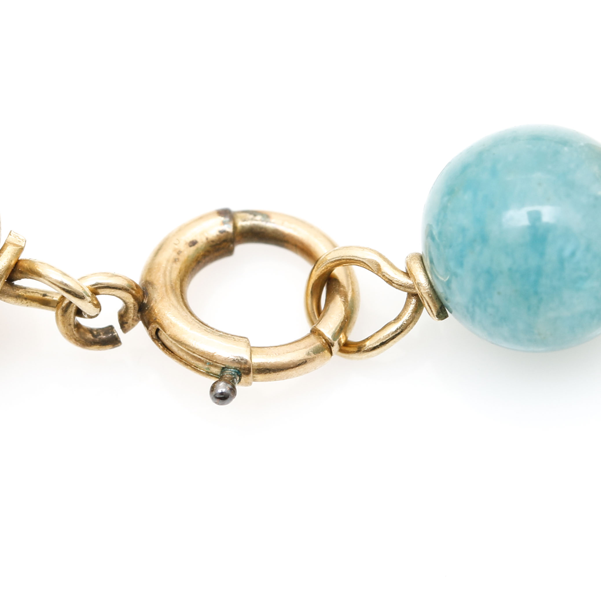 14K Yellow Gold Amazonite Bracelet