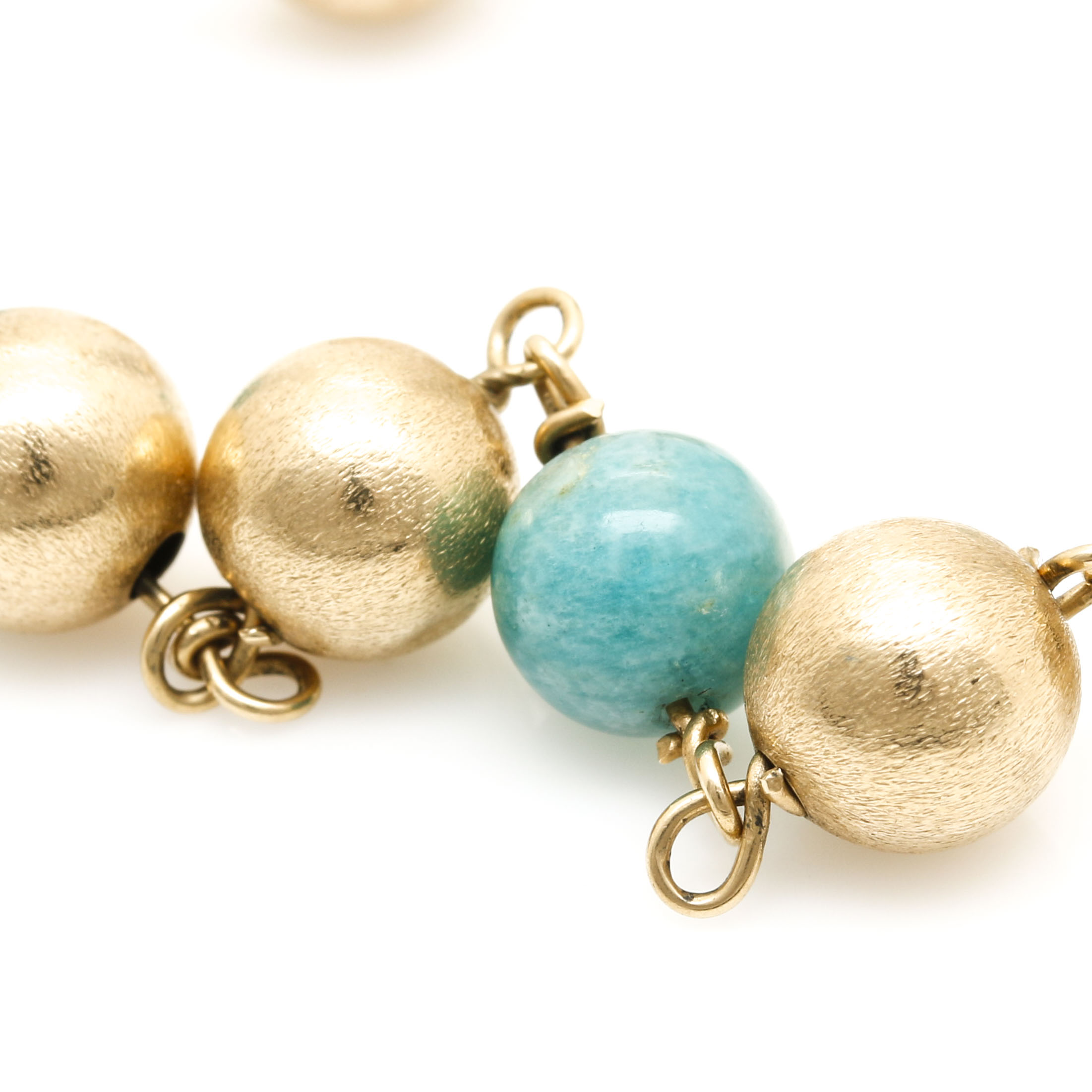 14K Yellow Gold Amazonite Bracelet