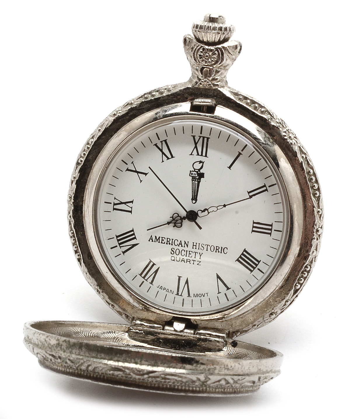 American Historic Society Pocket Watch With 1889 Morgan Dollar