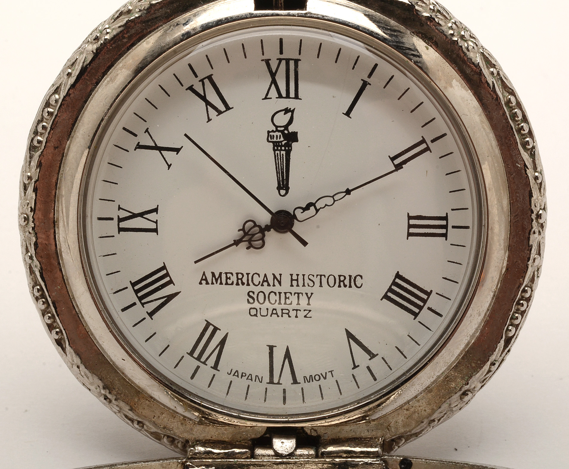 American Historic Society Pocket Watch With 1889 Morgan Dollar