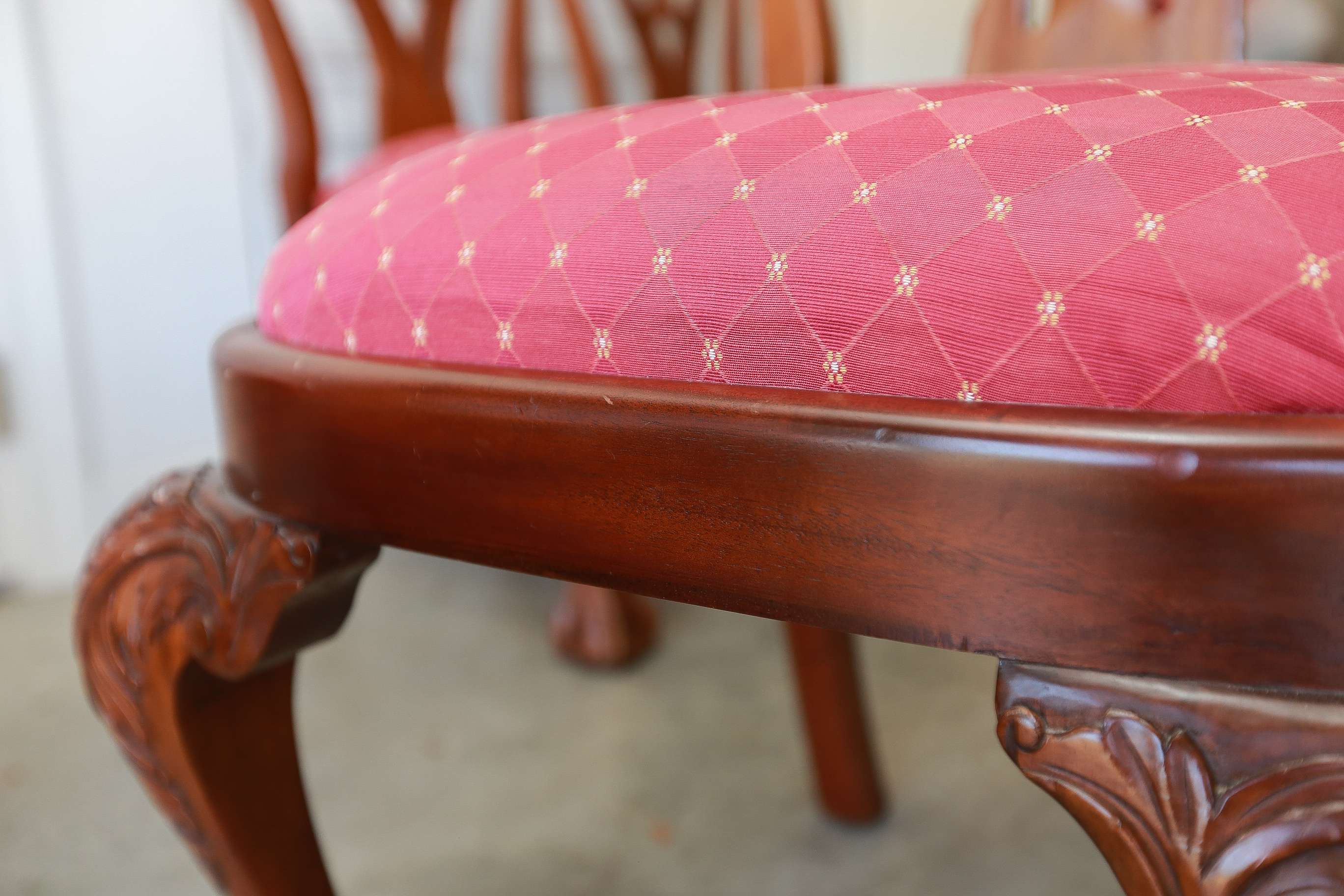 Set Of Six Chippendale Style Dining Chairs