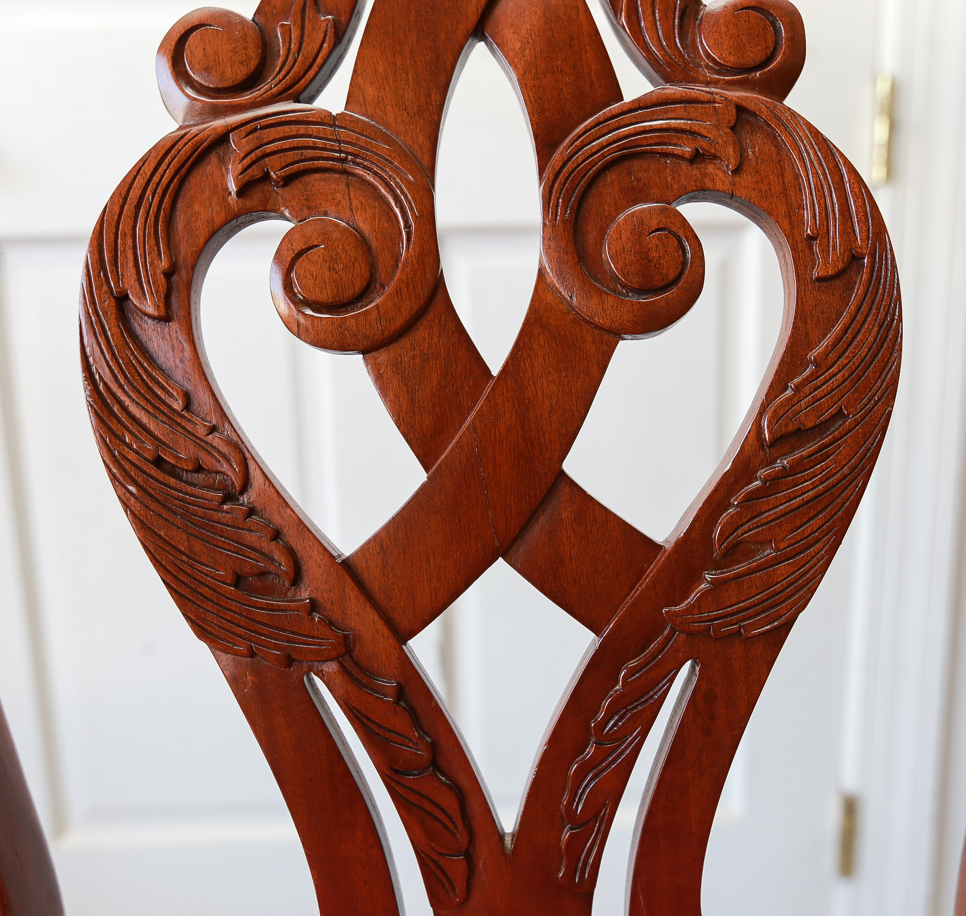 Set Of Six Chippendale Style Dining Chairs