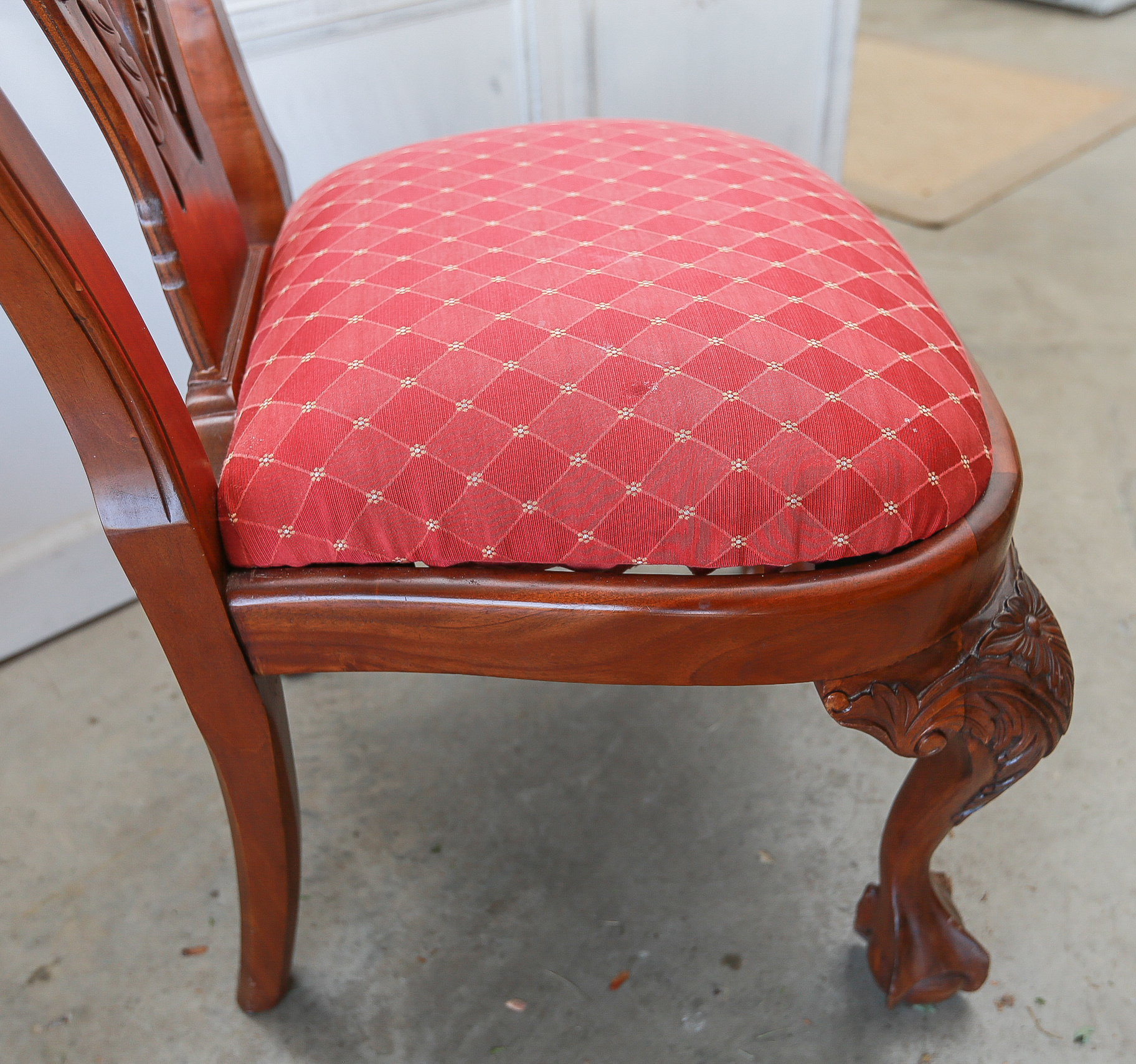 Set Of Six Chippendale Style Dining Chairs