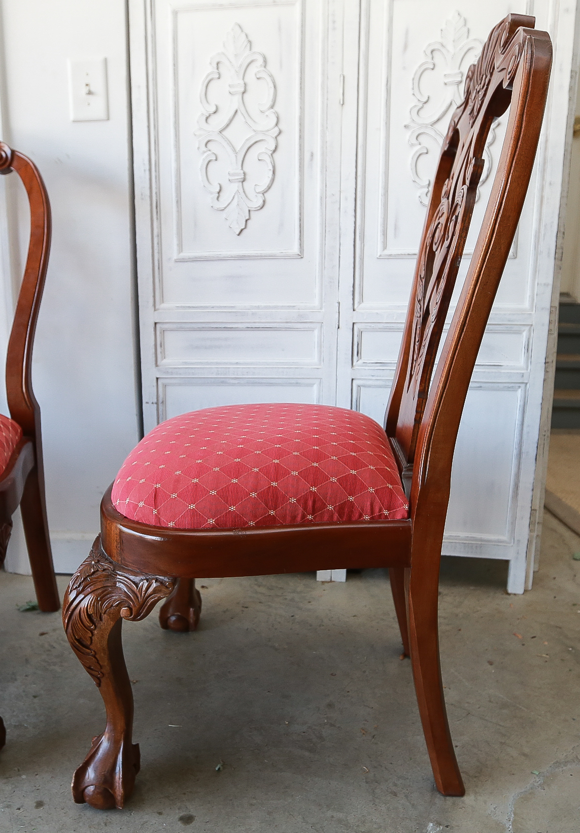 Set Of Six Chippendale Style Dining Chairs