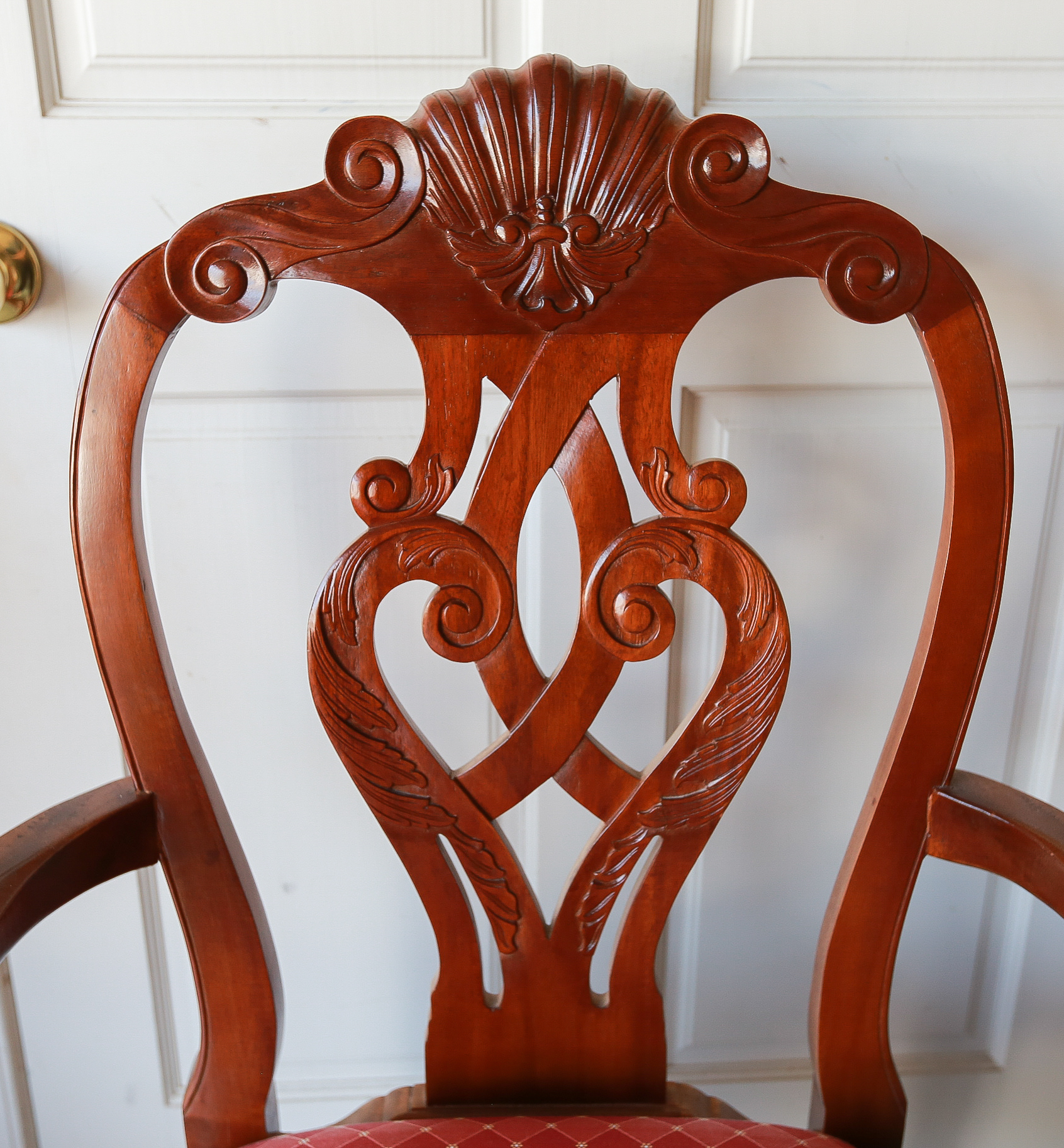 Set Of Six Chippendale Style Dining Chairs