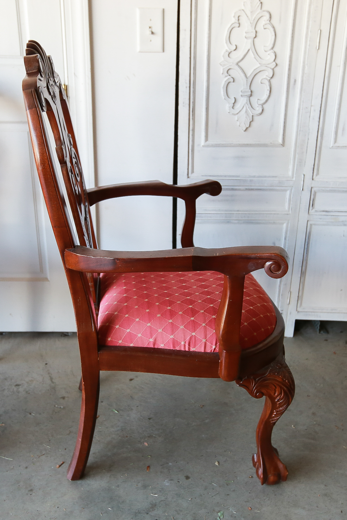 Set Of Six Chippendale Style Dining Chairs